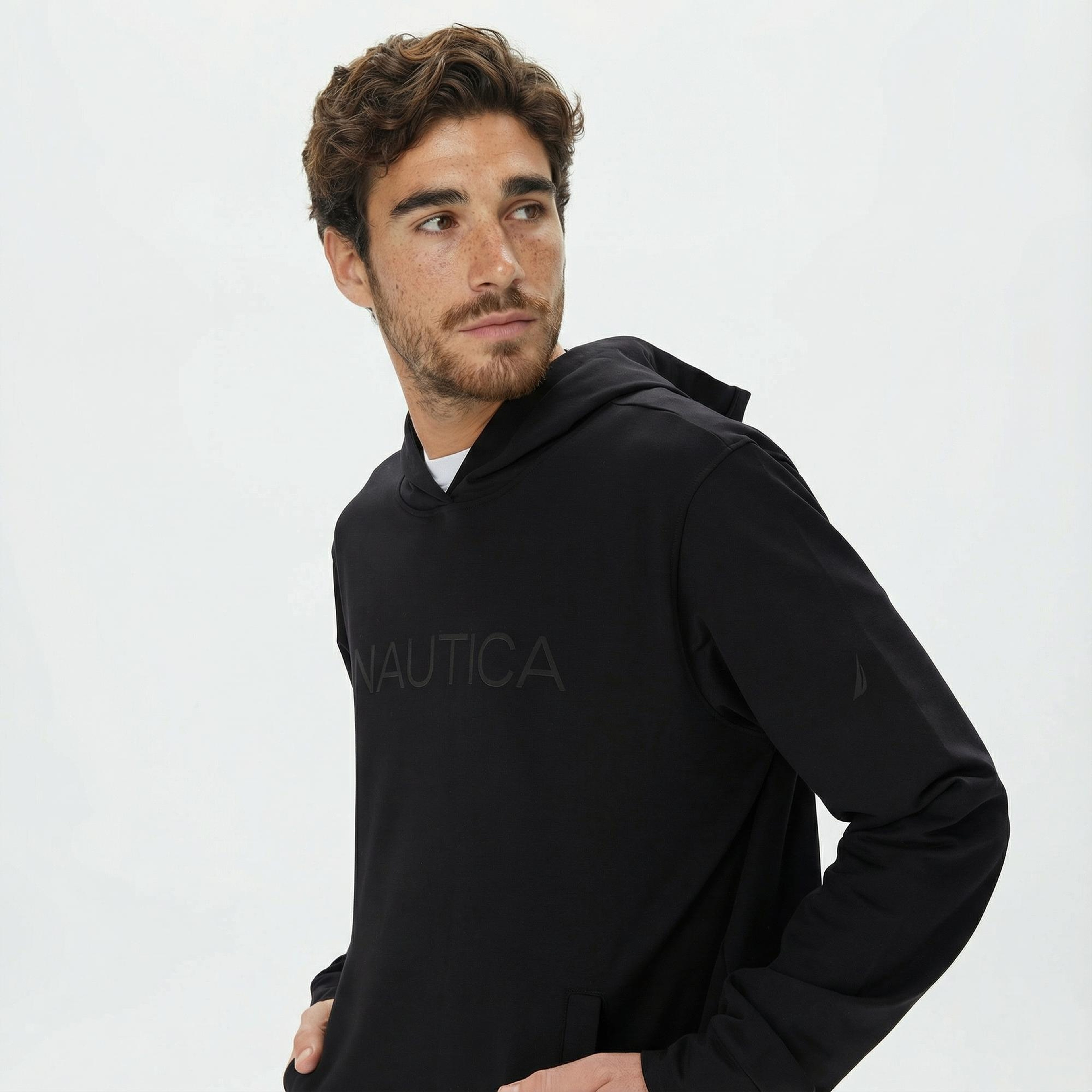 Nautica Erkek Siyah Standart Fit Sweatshirt