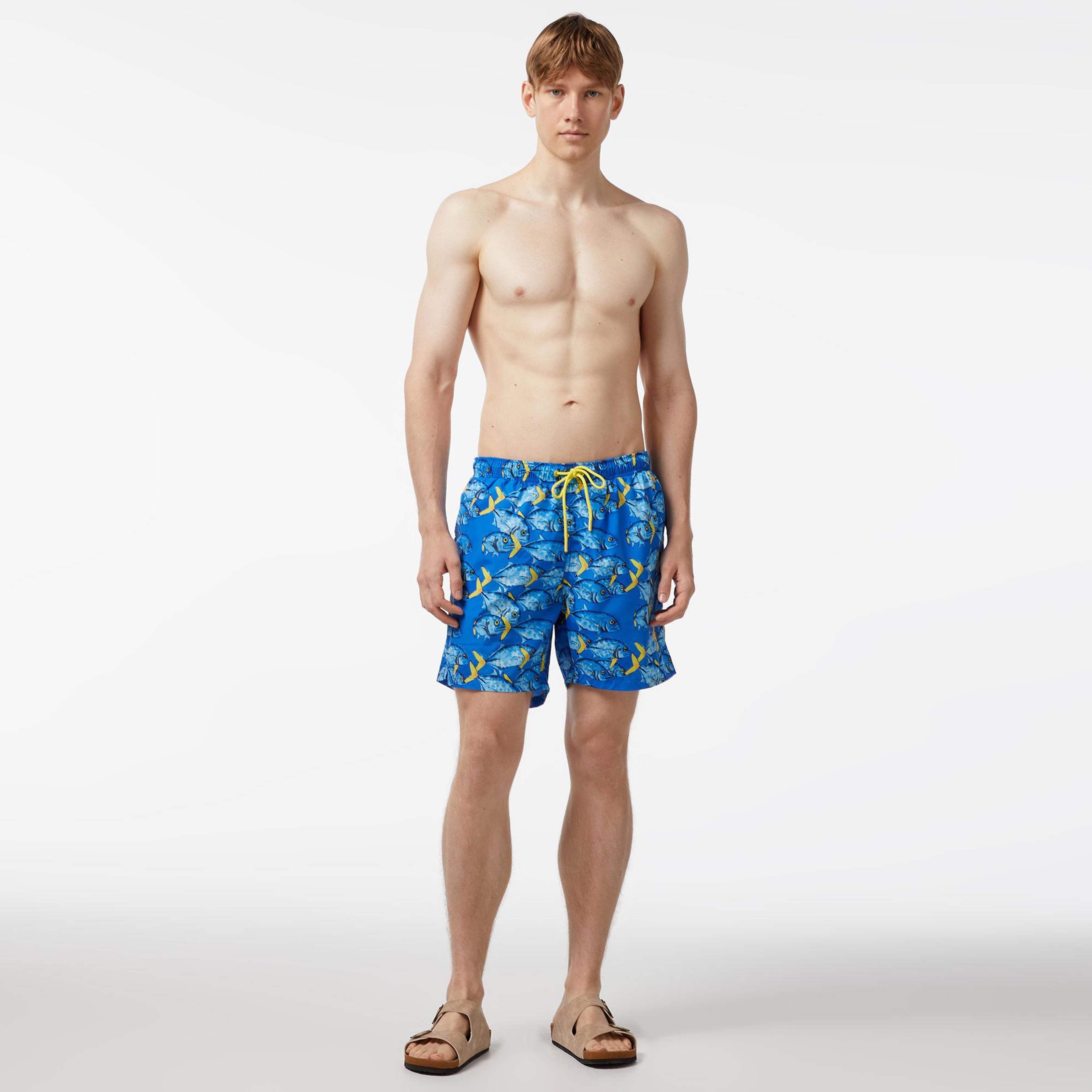 Nautica Erkek Mavi Standart Fit Deniz Şortu