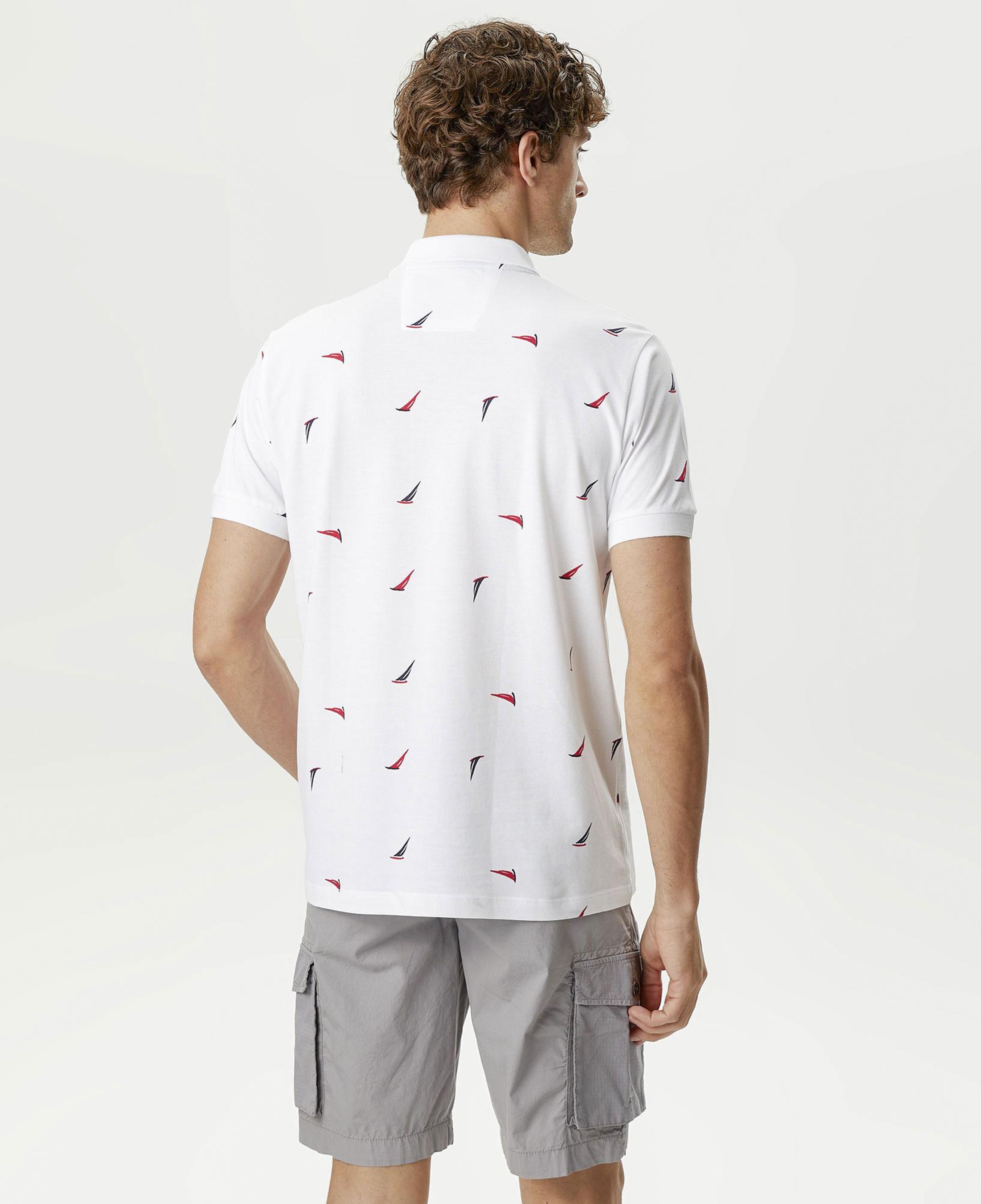 Nautica Erkek Beyaz Classic Fit Kısa Kollu Polo Yaka T-Shirt