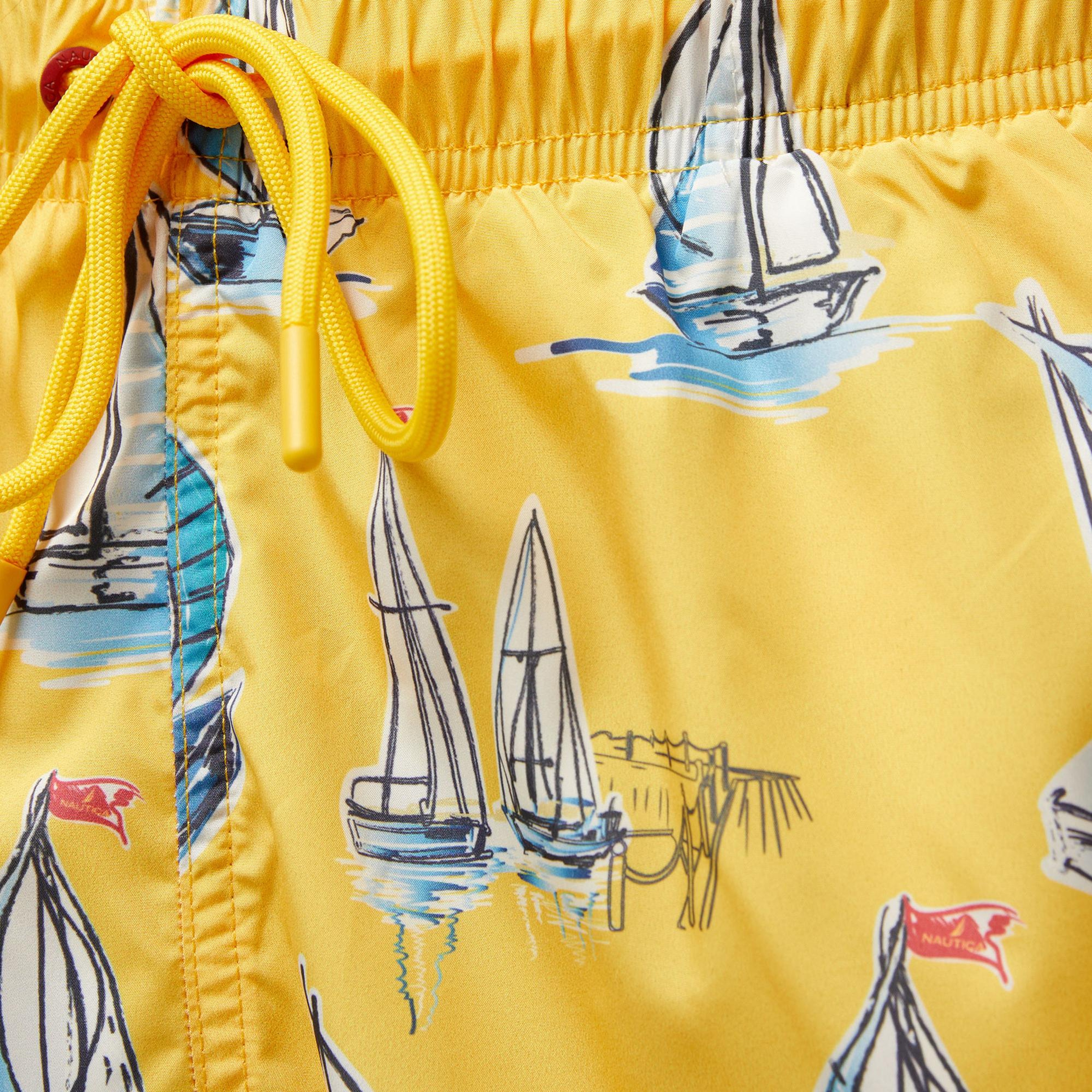 Nautica Erkek Sarı Standart Fit Deniz Şortu