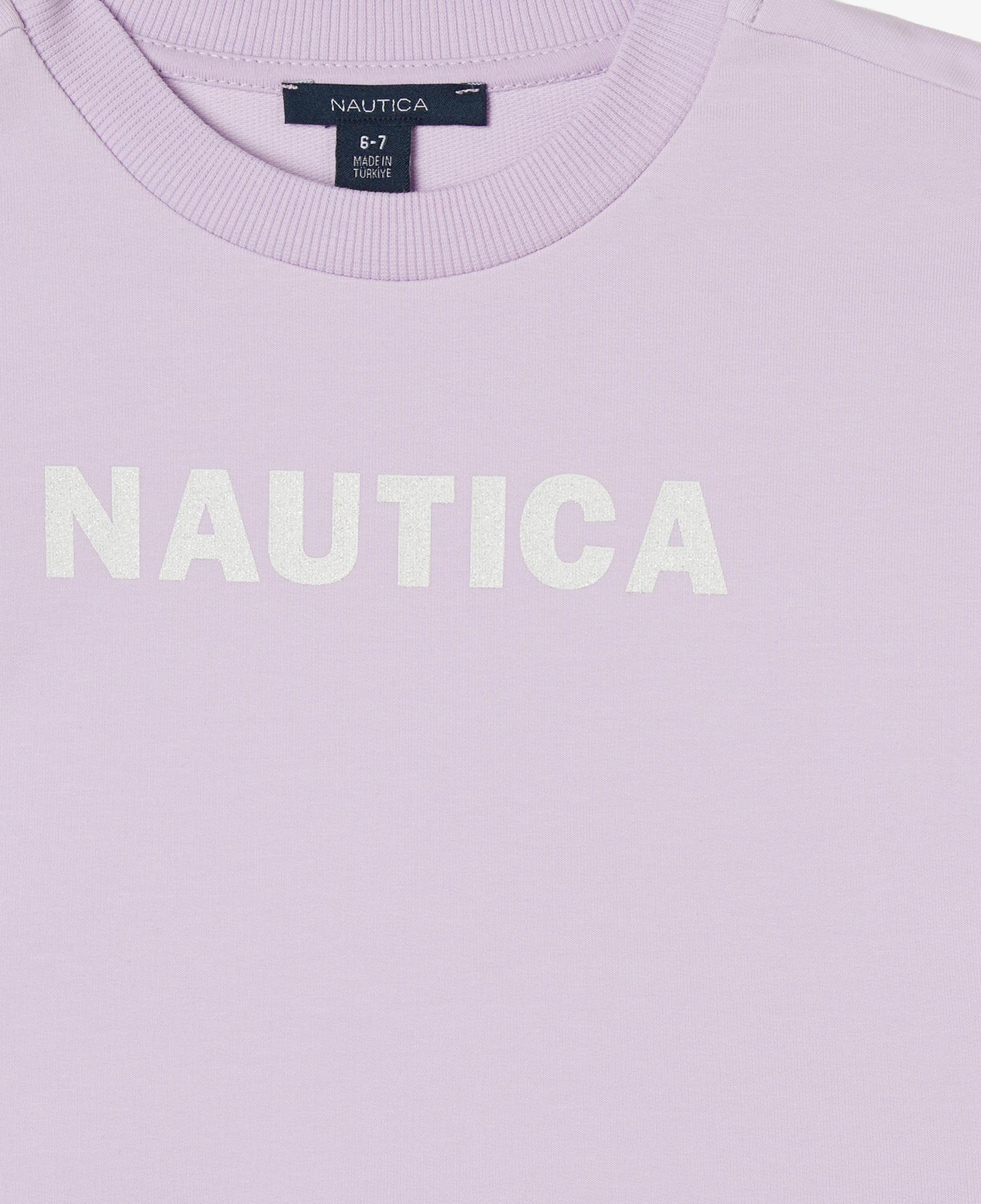 Nautica Kız Çocuk Mor Oversize Sweatshirt