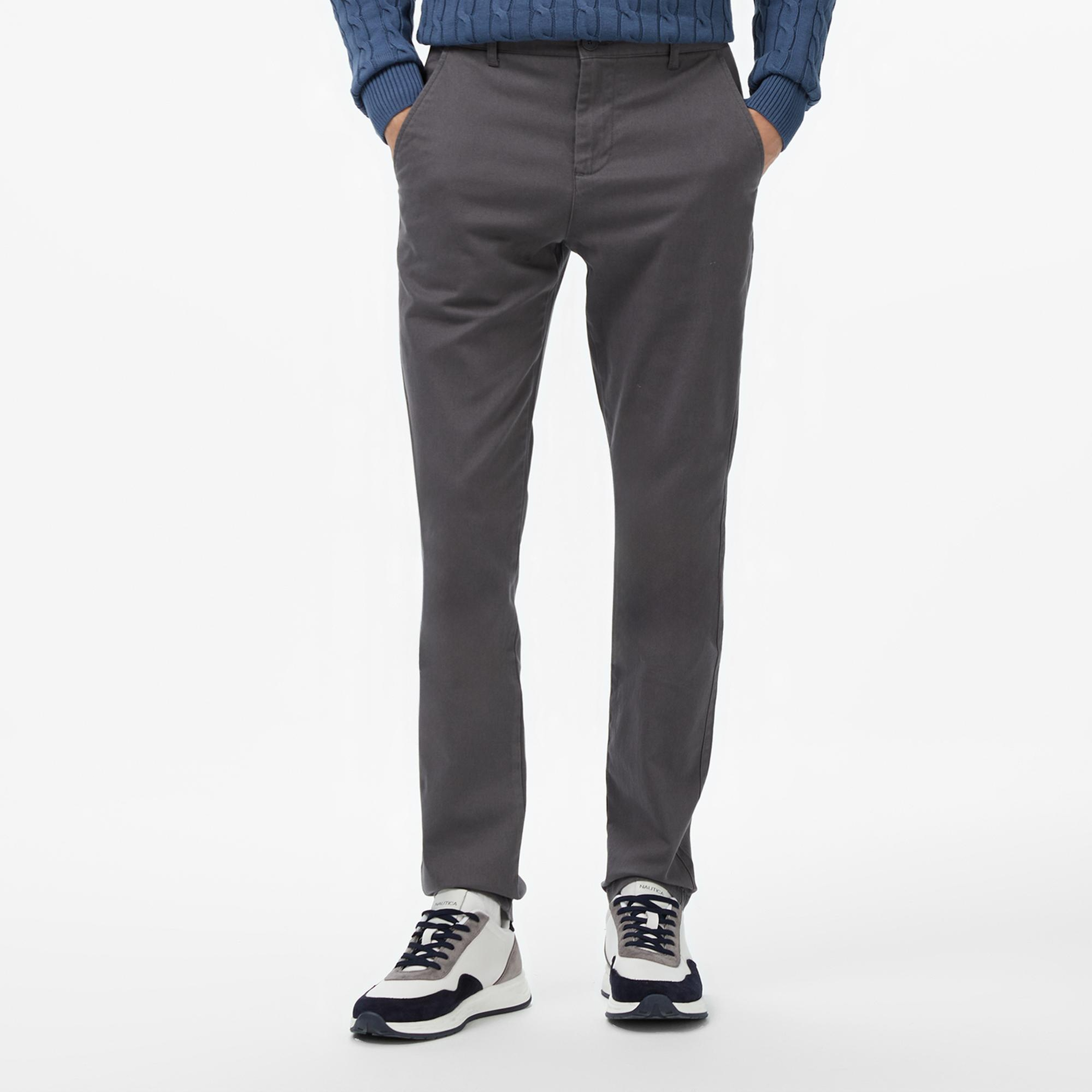 Nautica Erkek Gri Slim Fit Pantolon