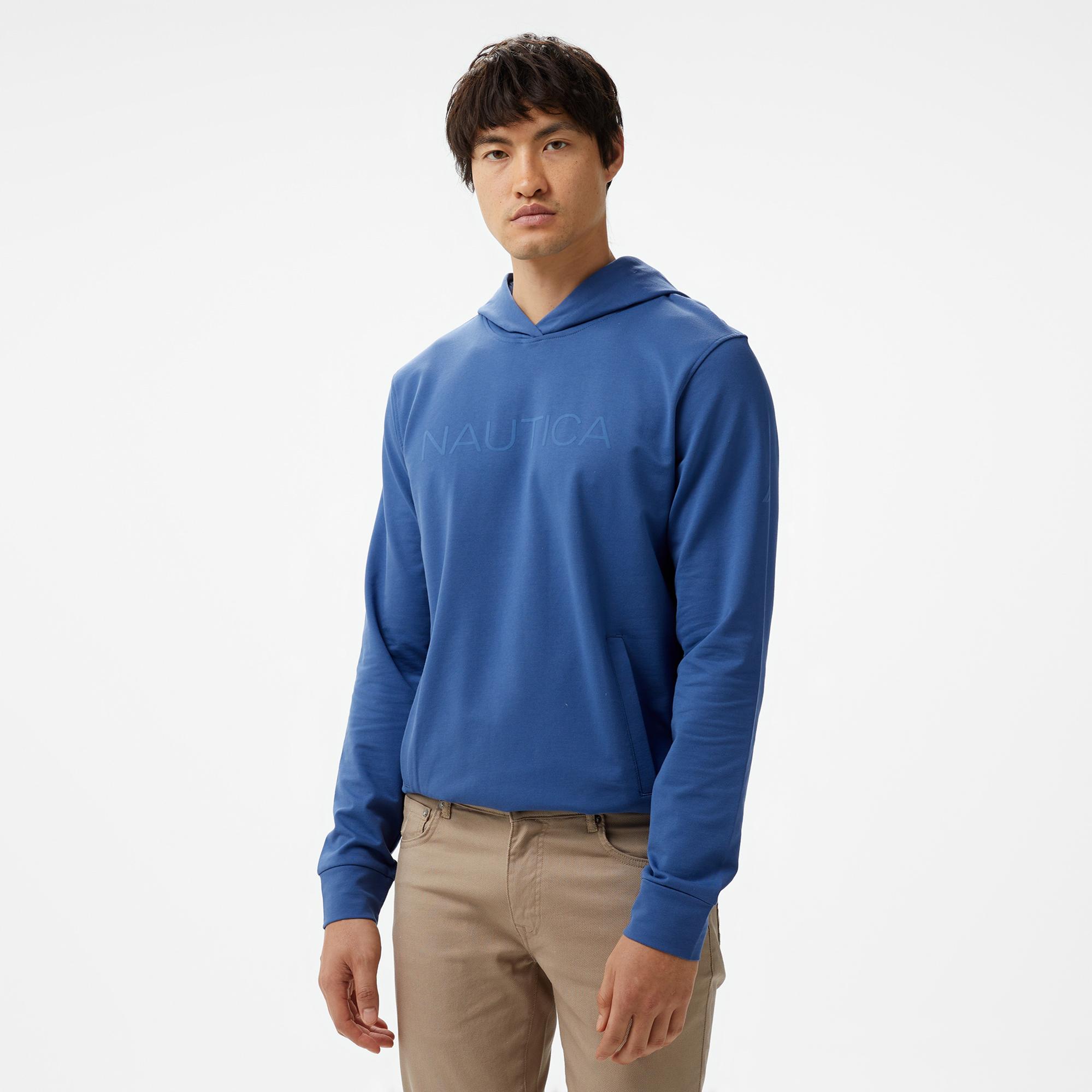 Nautica Erkek Mavi Standart Fit Sweatshirt