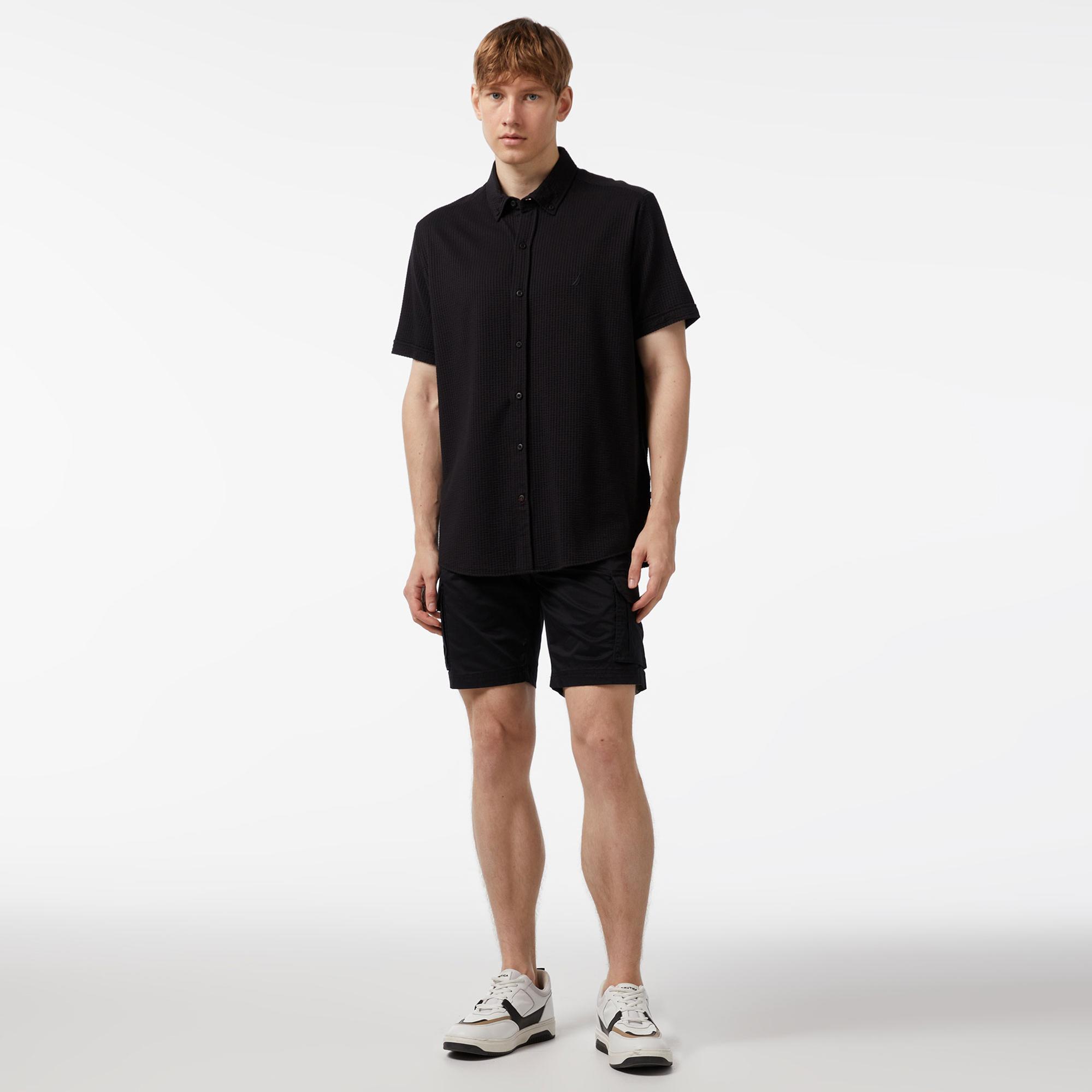Nautica Erkek Siyah Classic Fit Kısa Kollu Gömlek