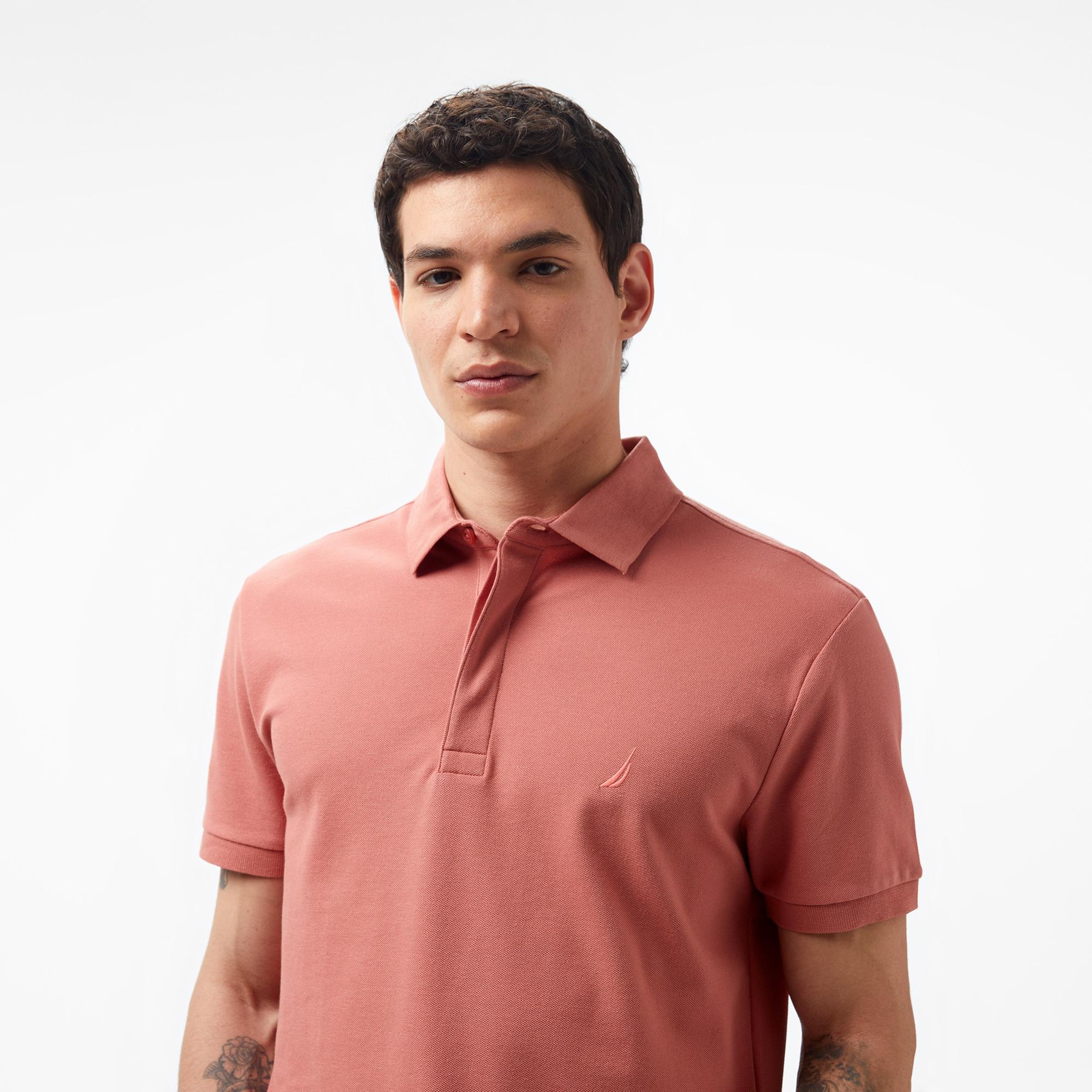 Nautica Erkek Kahverengi Slim Fit Polo Yaka T-Shirt