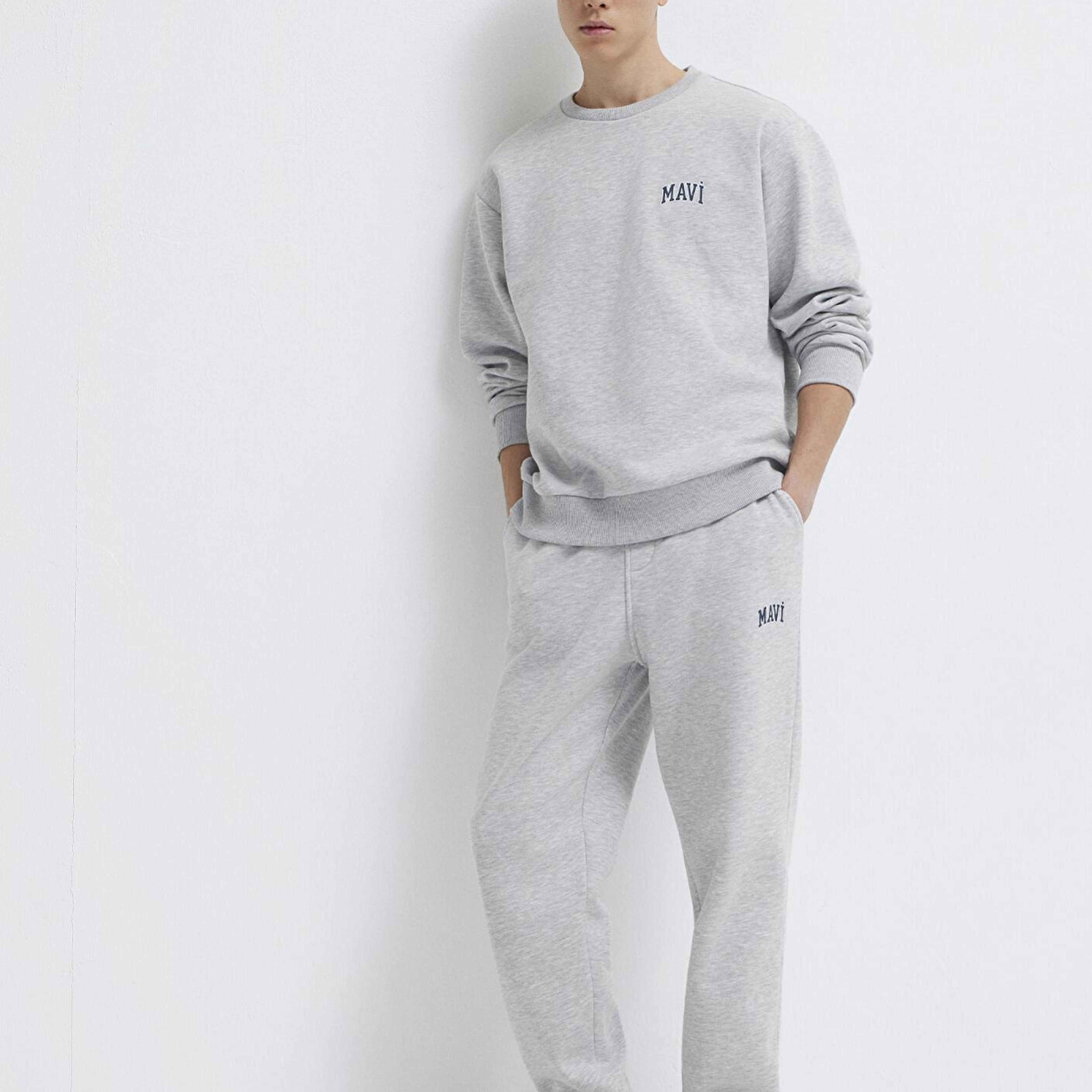 Mavi Mavi Logo Baskılı Gri Eşofman Altı 0010207-80018
