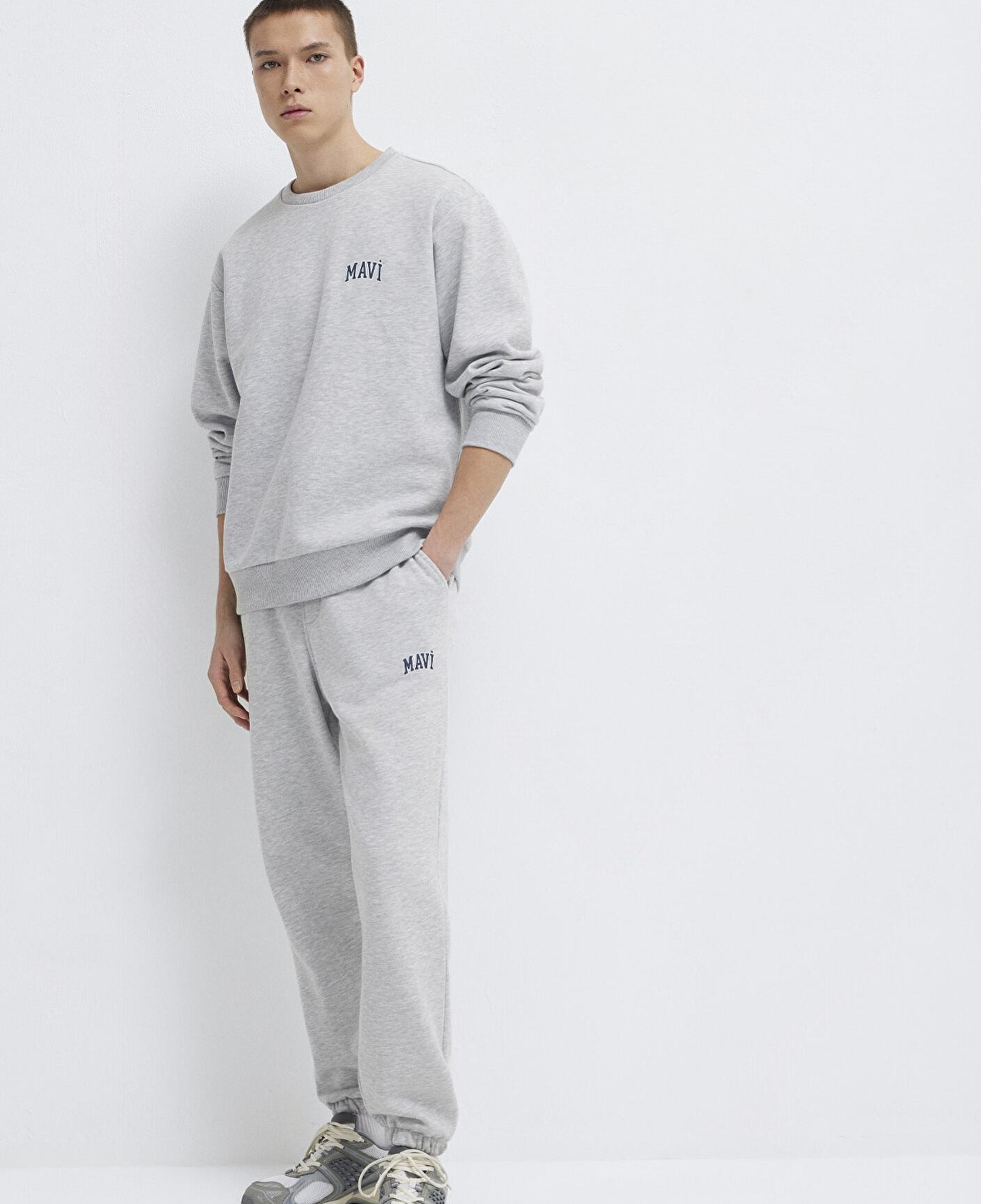 Mavi Mavi Logo Baskılı Gri Eşofman Altı 0010207-80018