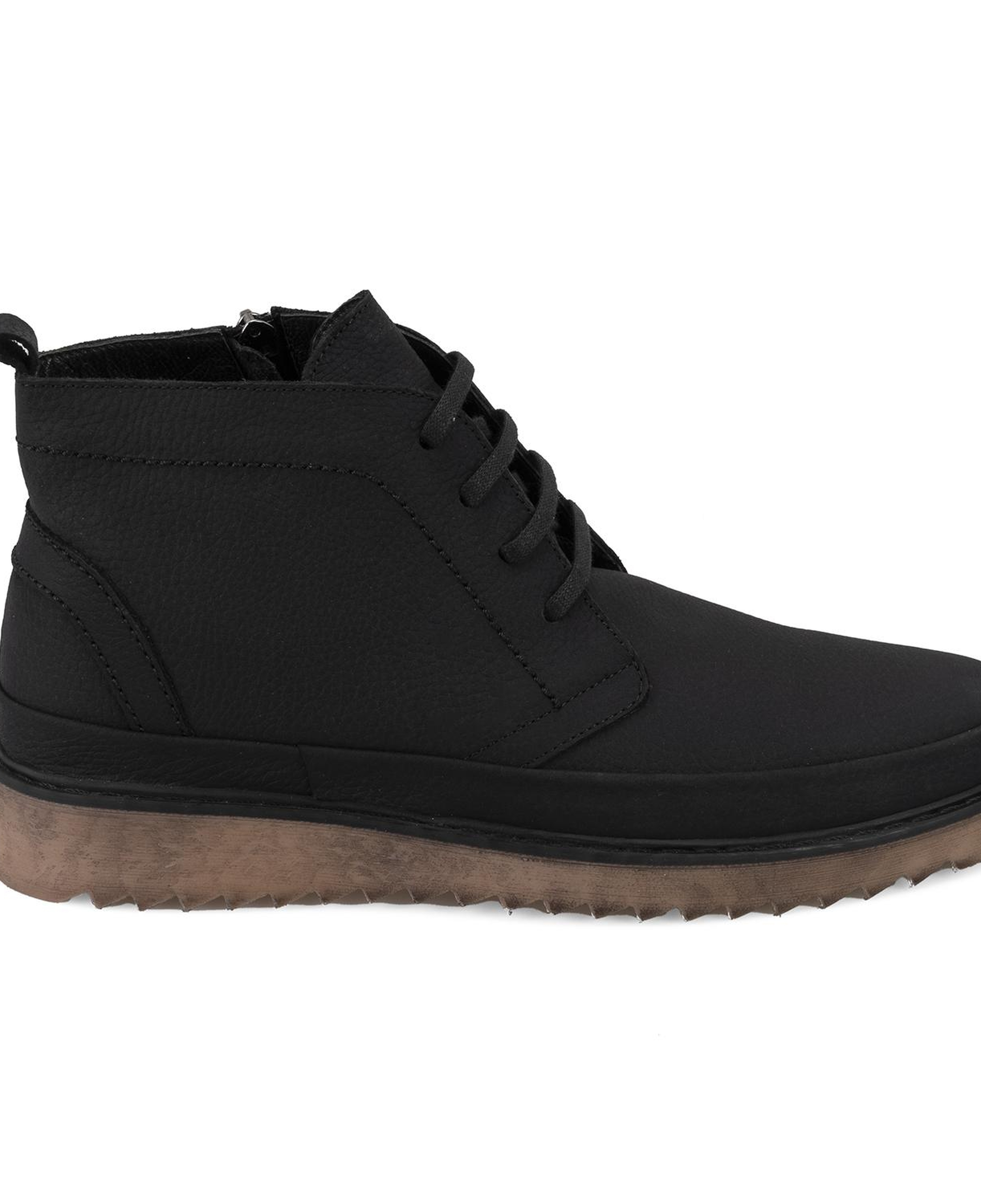 Amelas Siyah Erkek Deri Bot