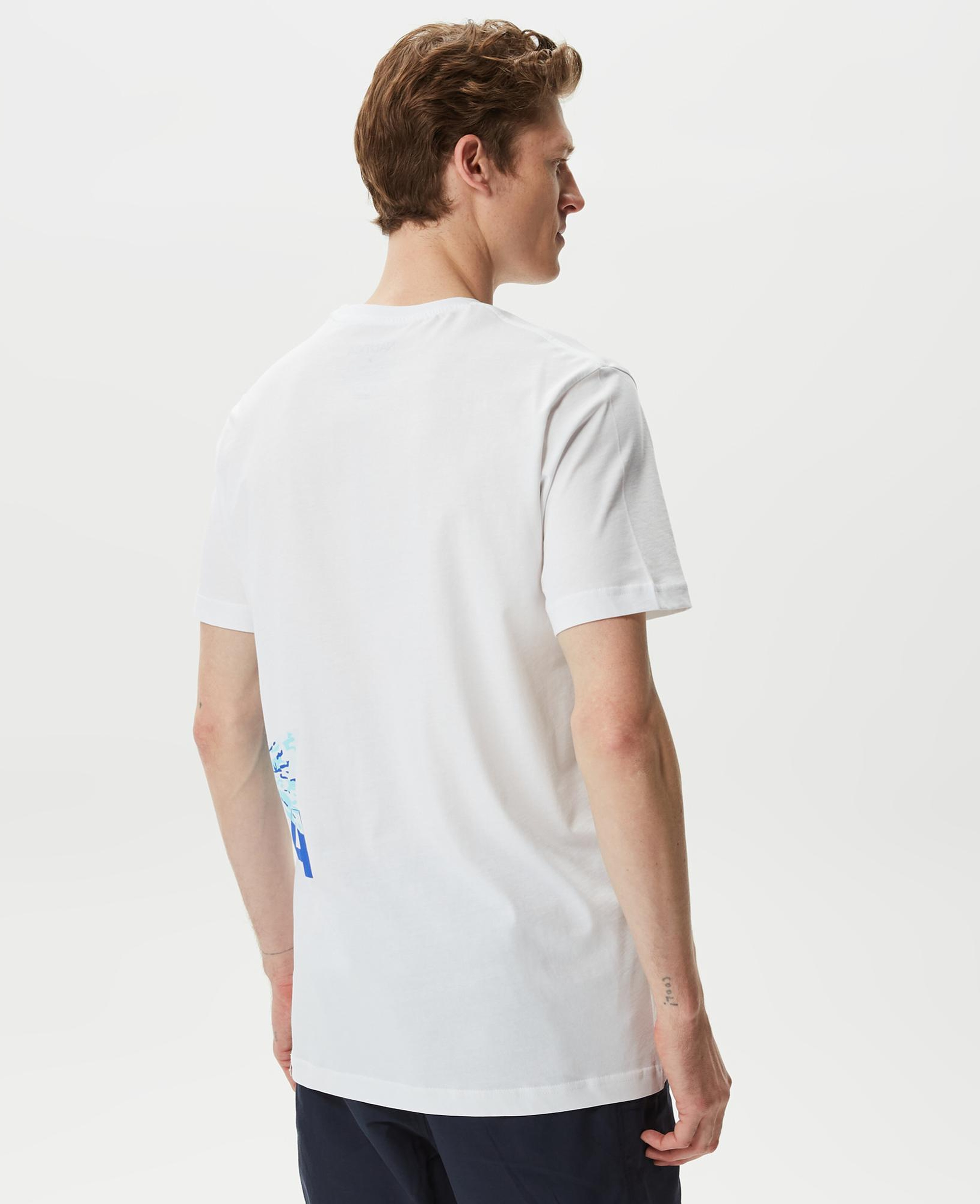 Nautica Erkek Beyaz Baskılı Standart Fit T-Shirt