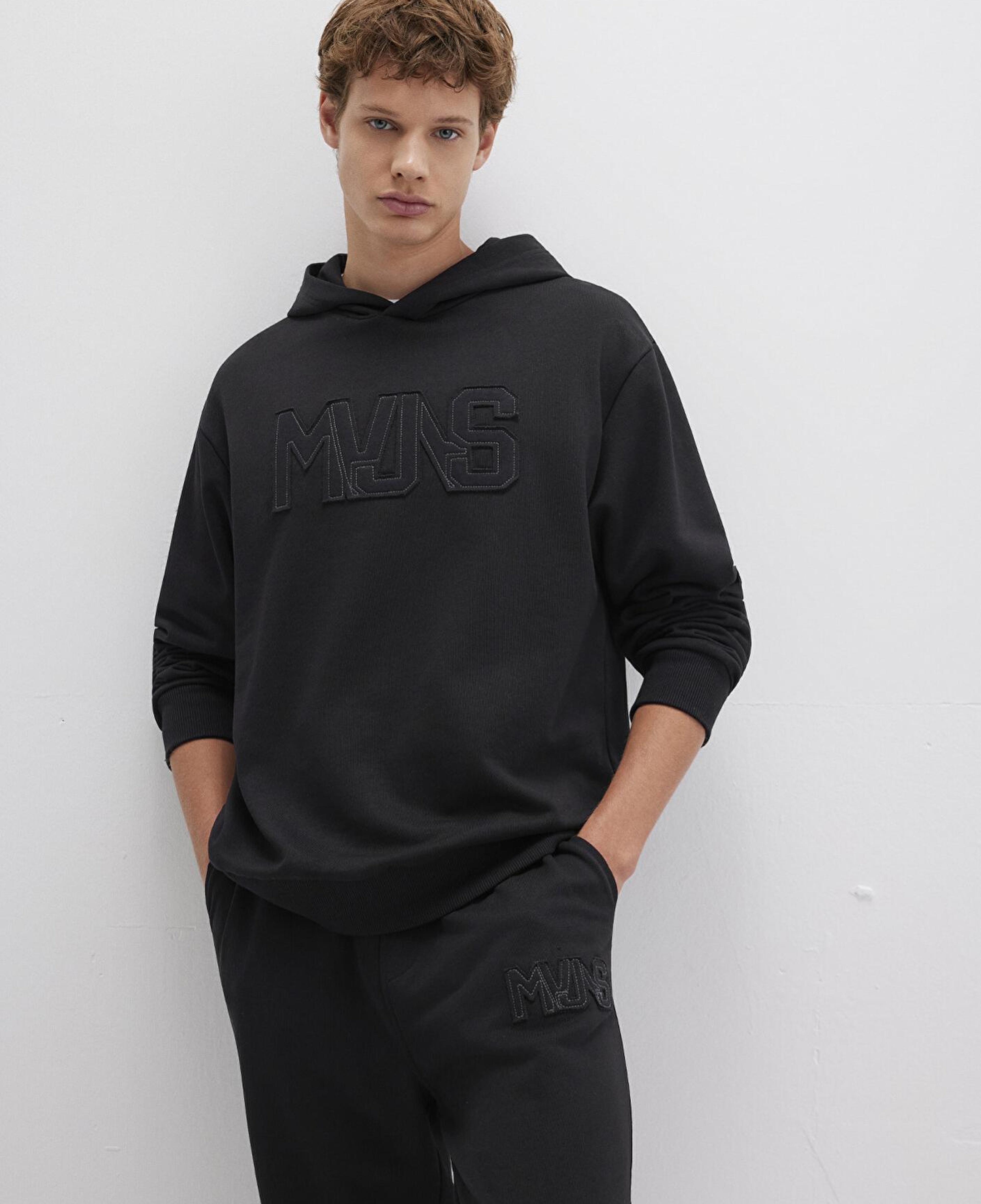 Mavi MVJNS Baskılı Kapüşonlu Siyah Sweatshirt 0S10346-900
