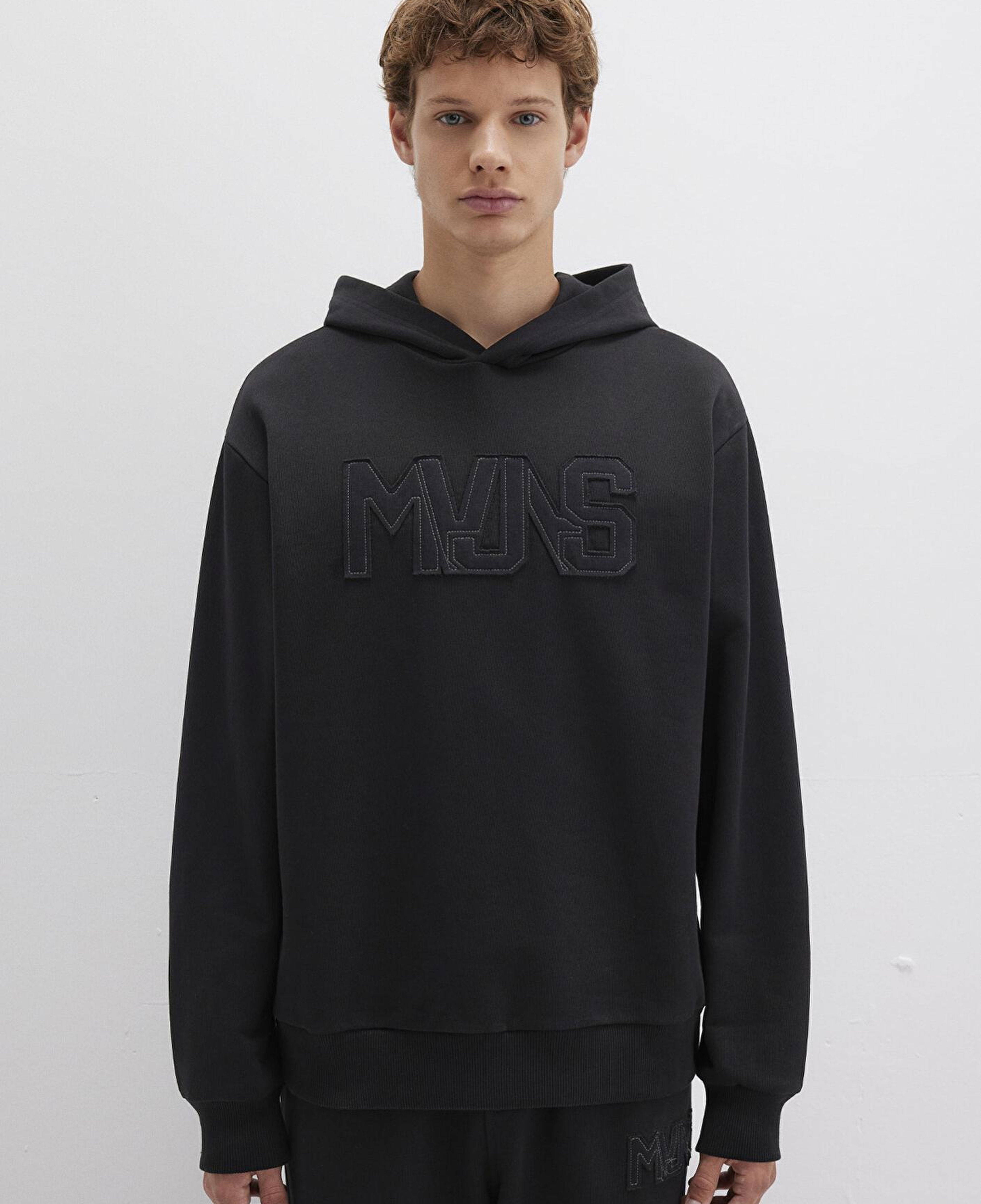 Mavi MVJNS Baskılı Kapüşonlu Siyah Sweatshirt 0S10346-900