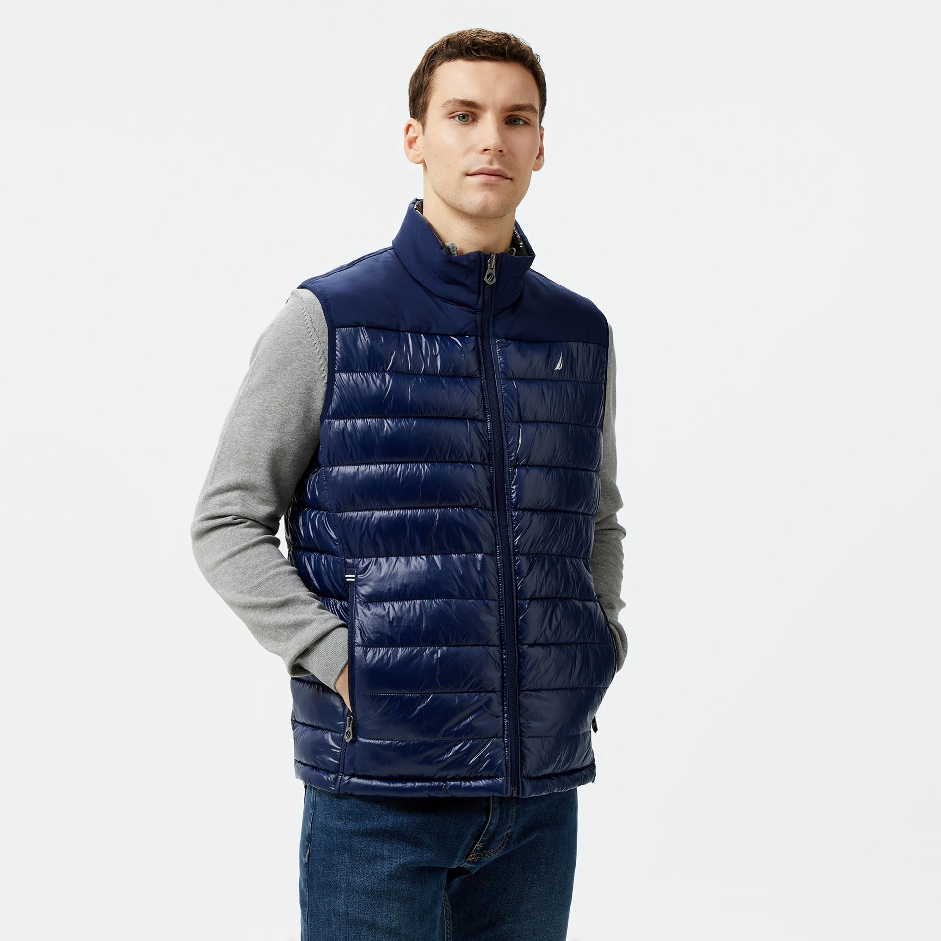 Nautica Erkek Lacivert & Gri Çift Taraflı Yelek