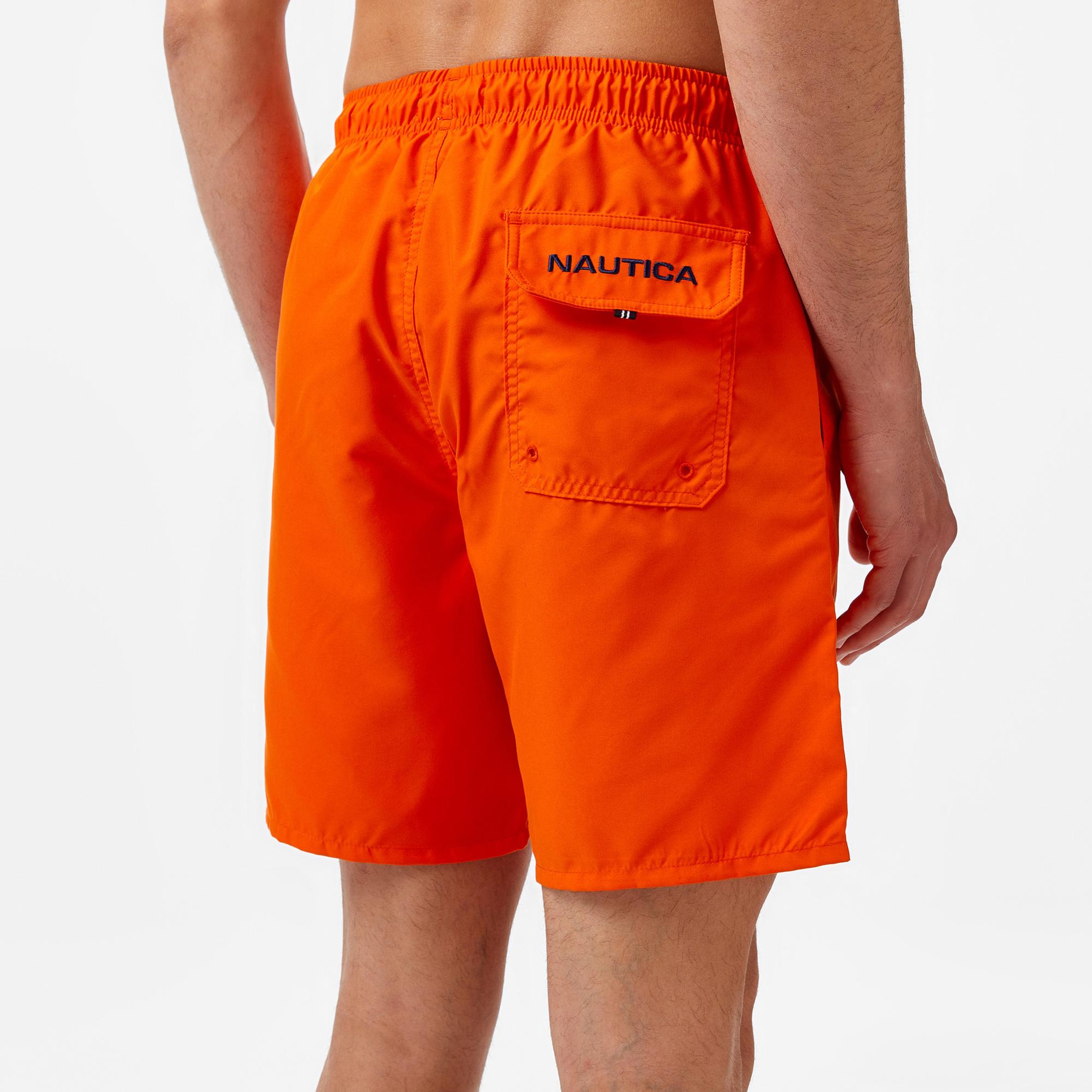 Nautica Erkek Turuncu Regular Fit Deniz Şortu