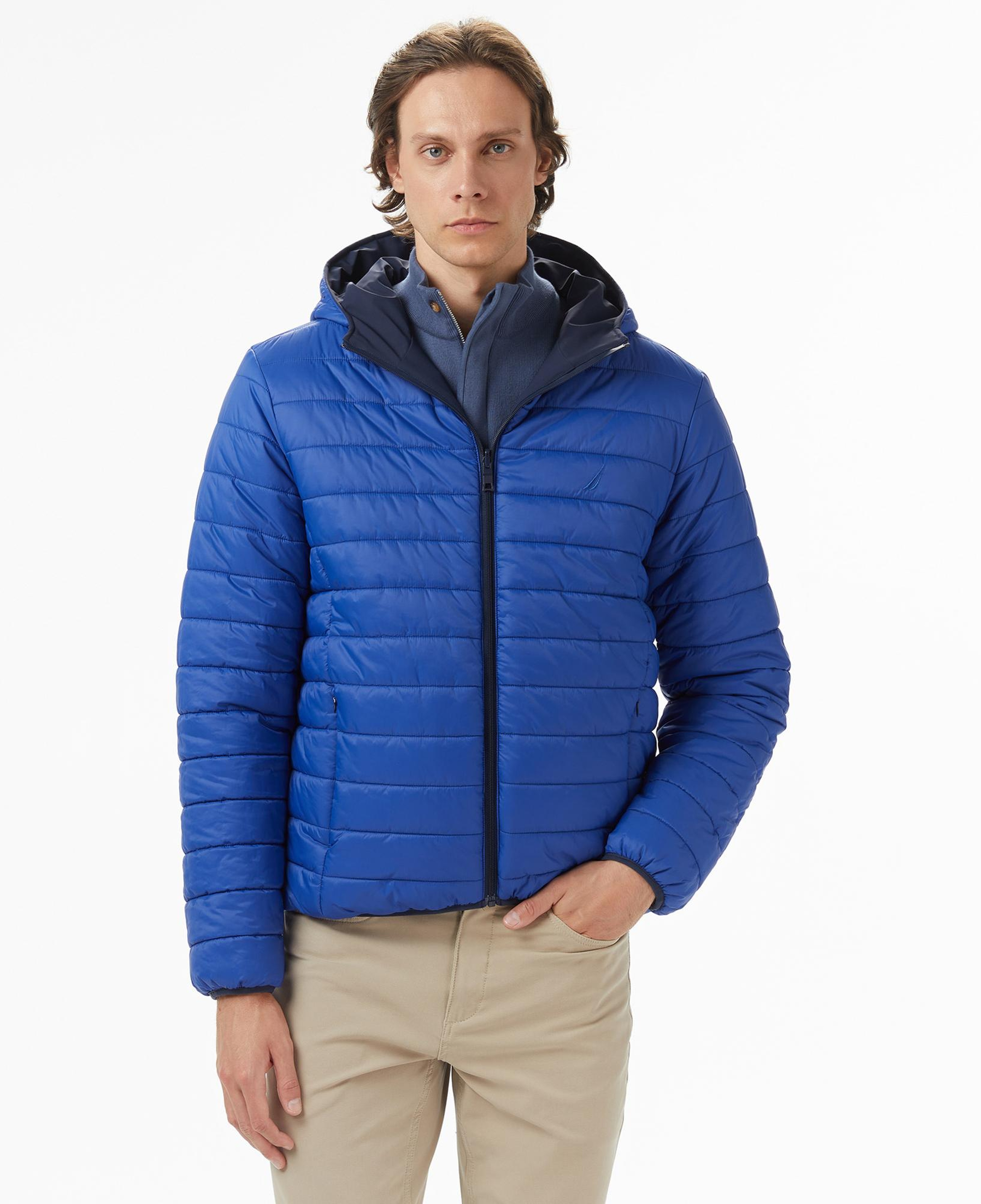 Nautica Erkek Lacivert Regular Fit Çift Taraflı Mont