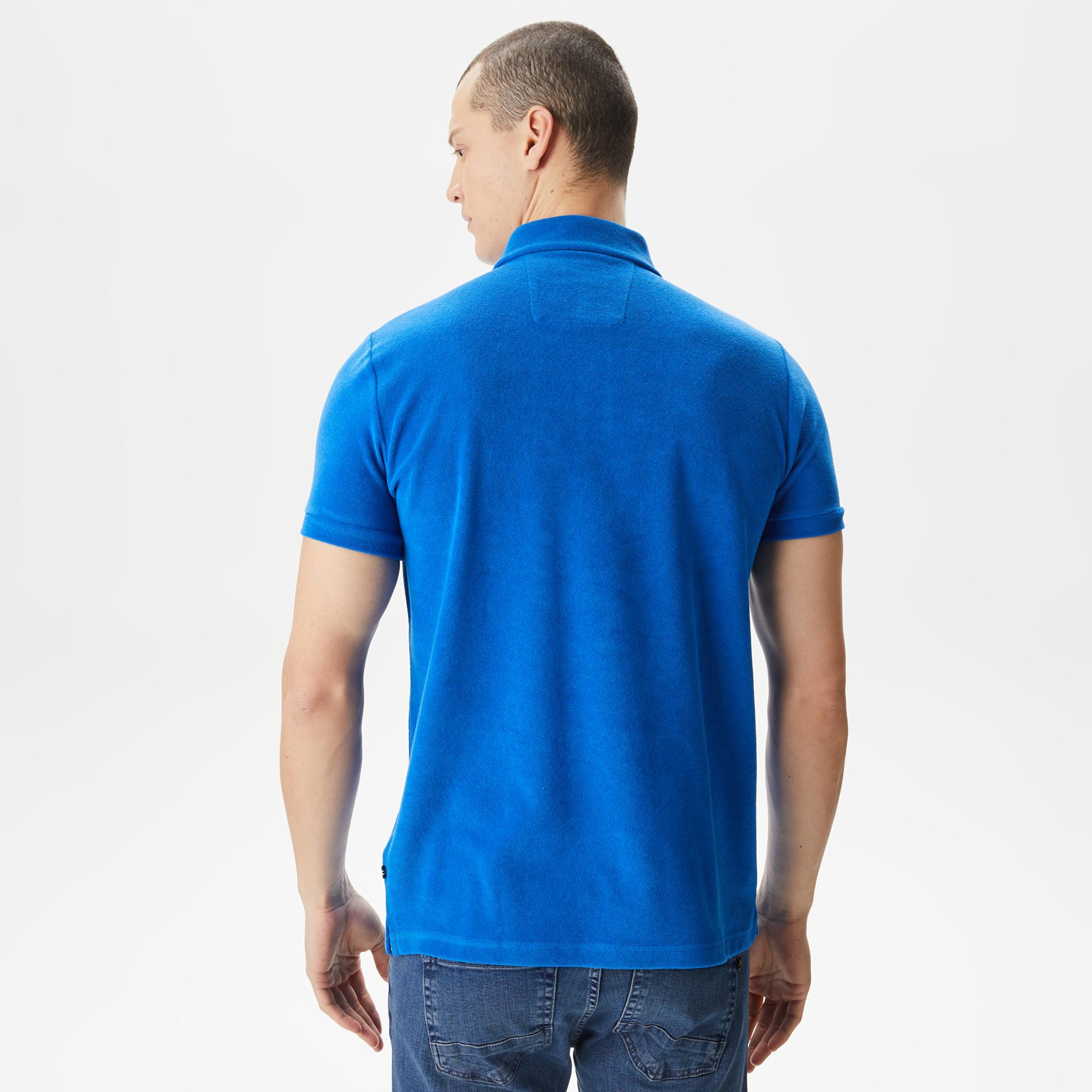 Nautica Erkek Mavi Classic Fit Kısa Kollu Polo Yaka T-Shirt