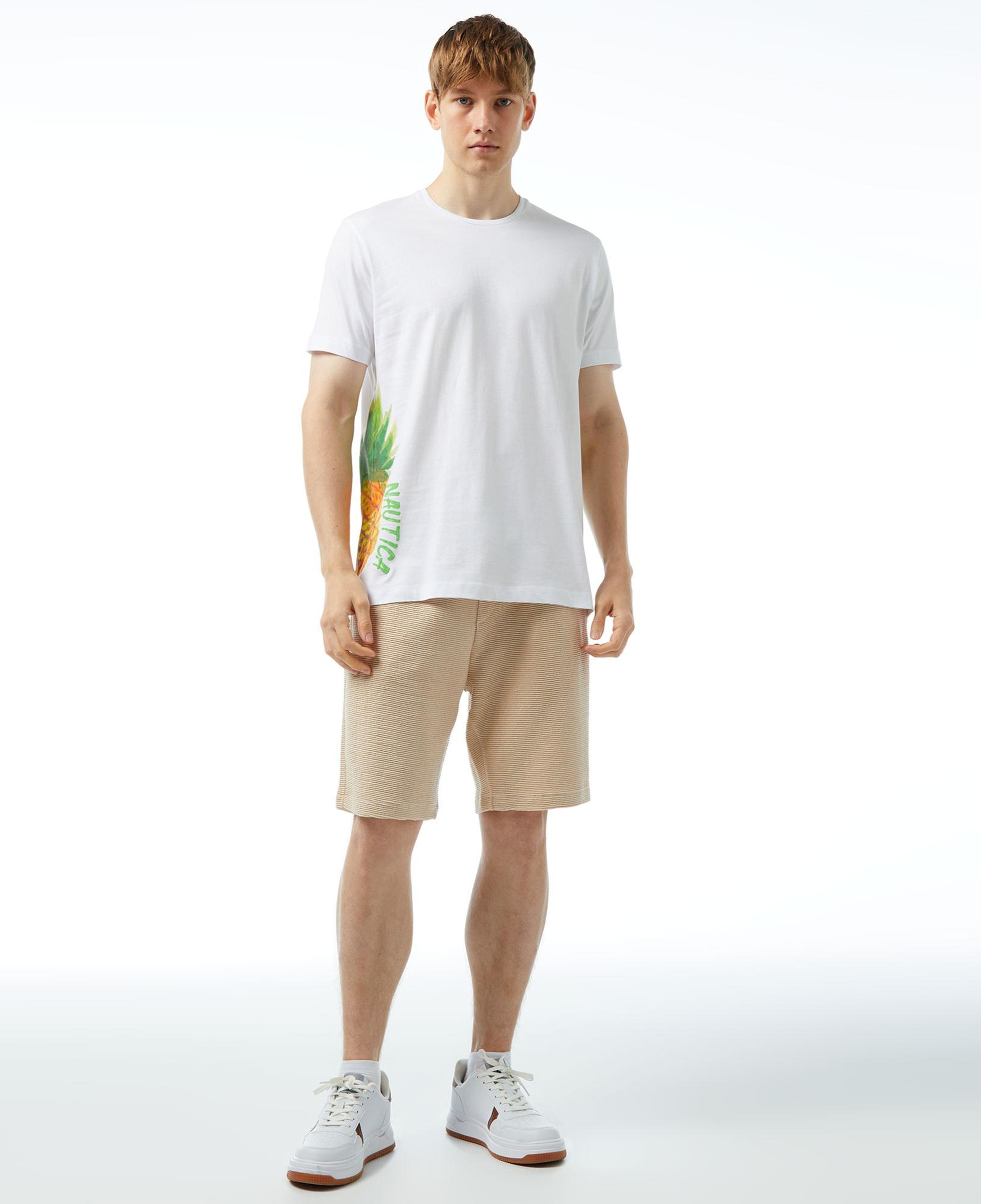 Nautica Erkek Beyaz Standart Fit T-Shirt