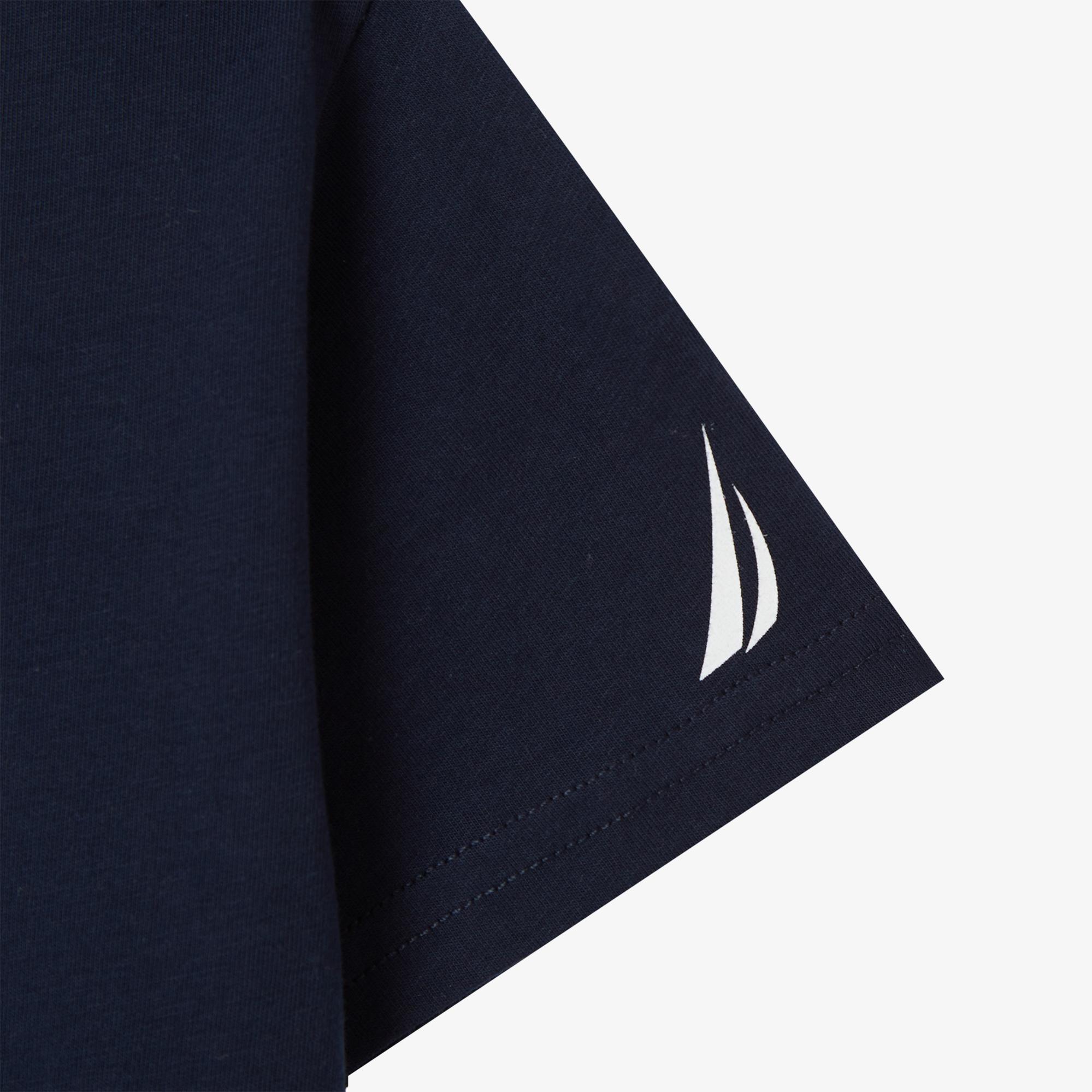 Nautica Erkek Çocuk Lacivert Regular Fit Baskılı T-Shirt