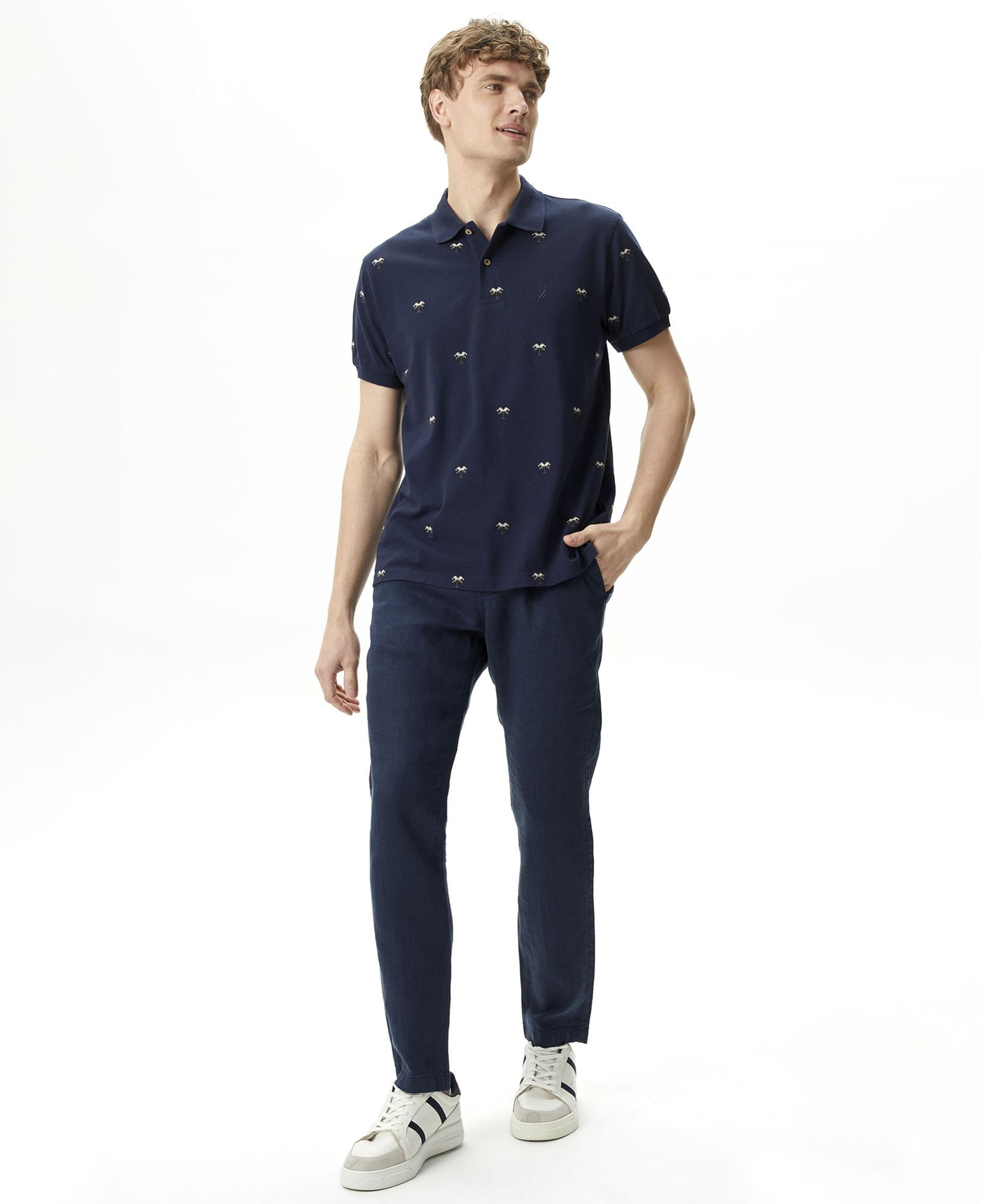 Nautica Erkek Lacivert Keten Pantolon