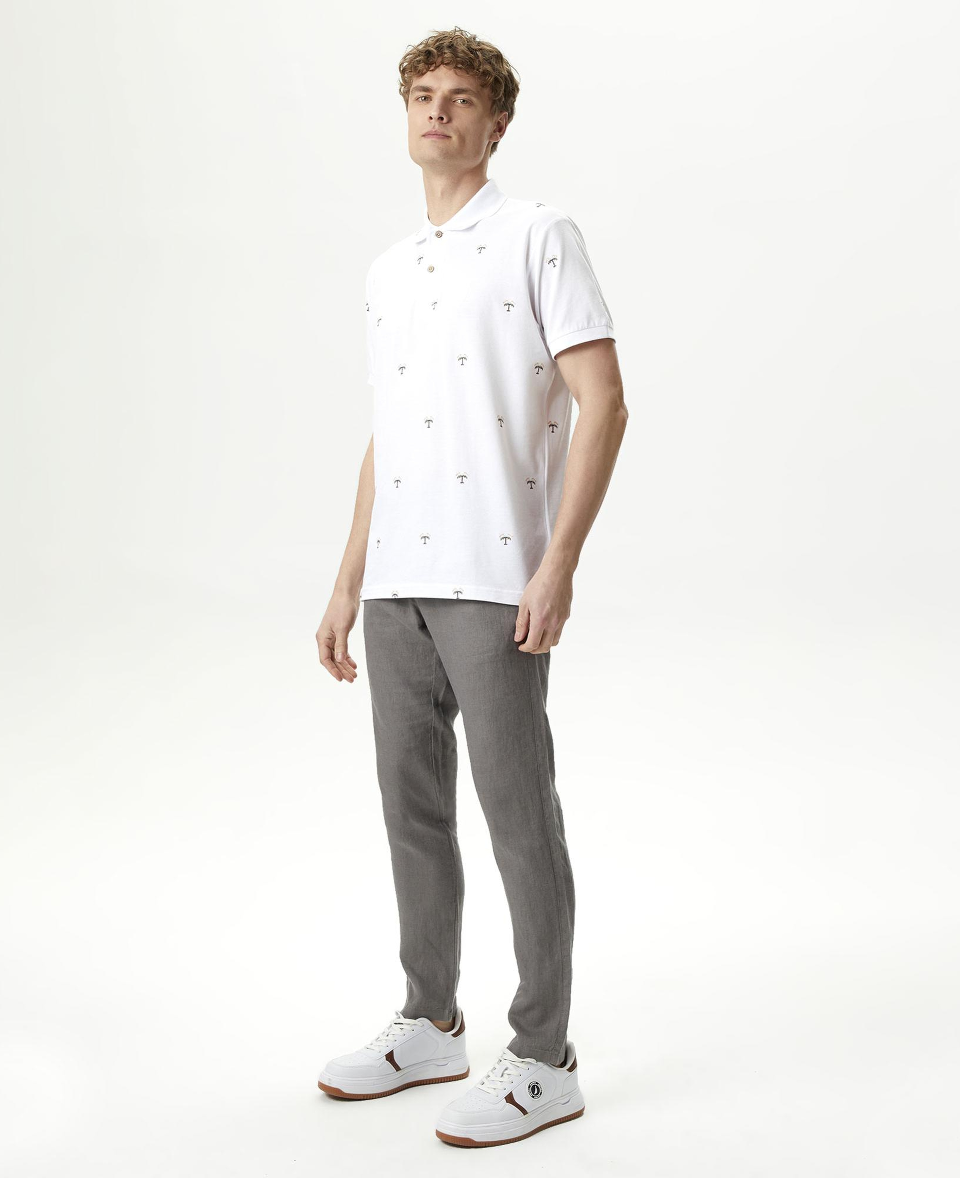 Nautica Erkek Gri Keten Pantolon