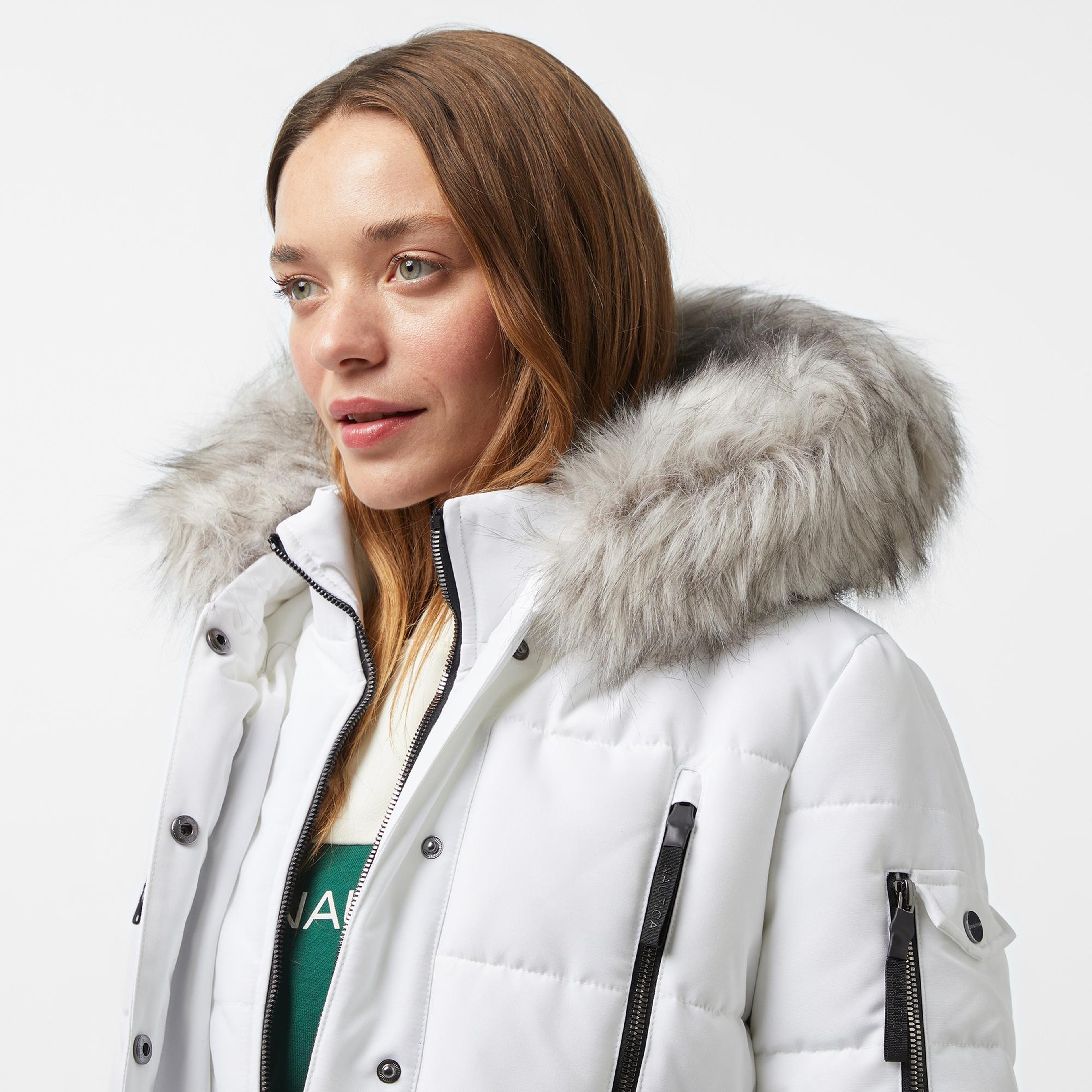 Nautica Kadın Beyaz Mont