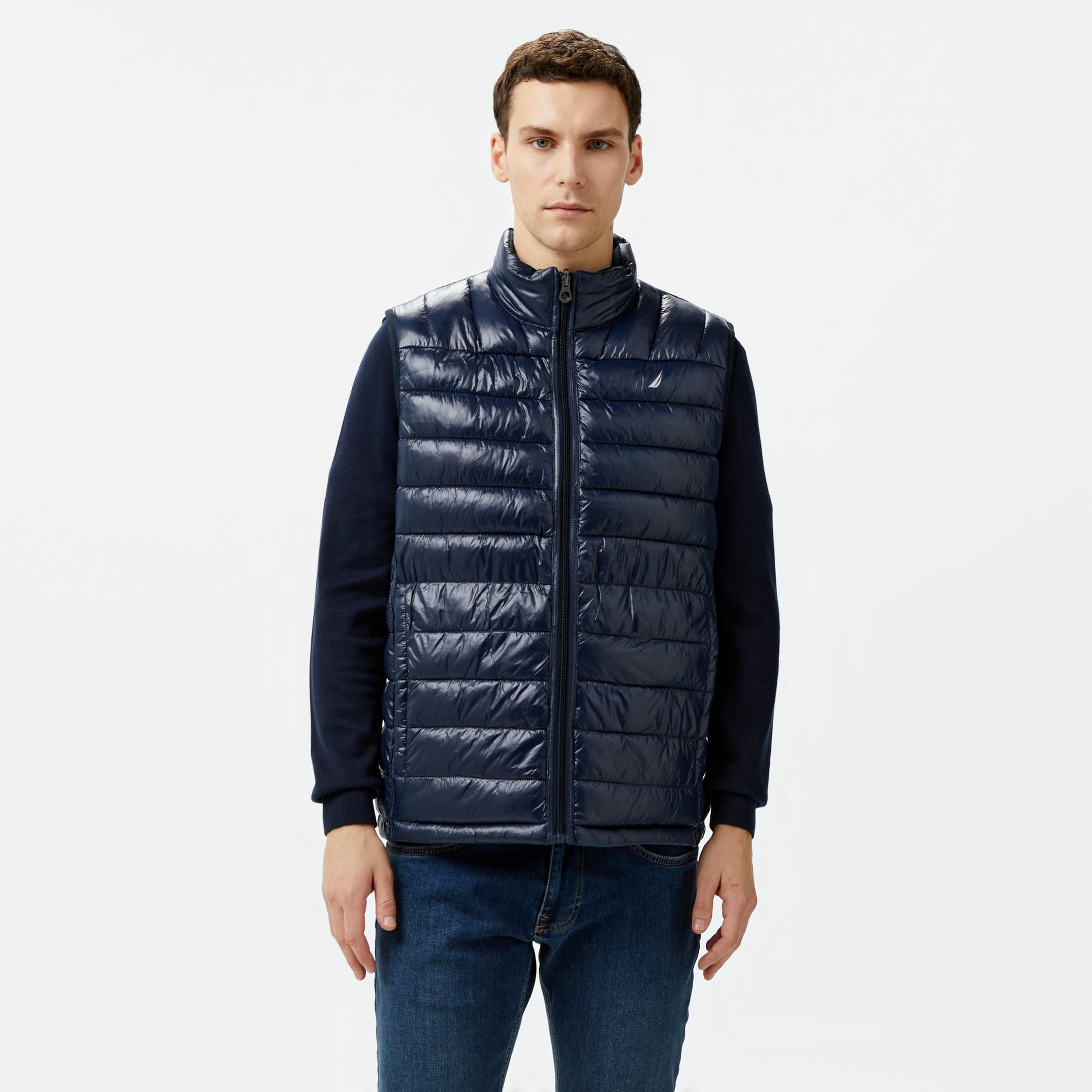 Nautica Erkek Yeşil & Lacivert Çift Taraflı Yelek