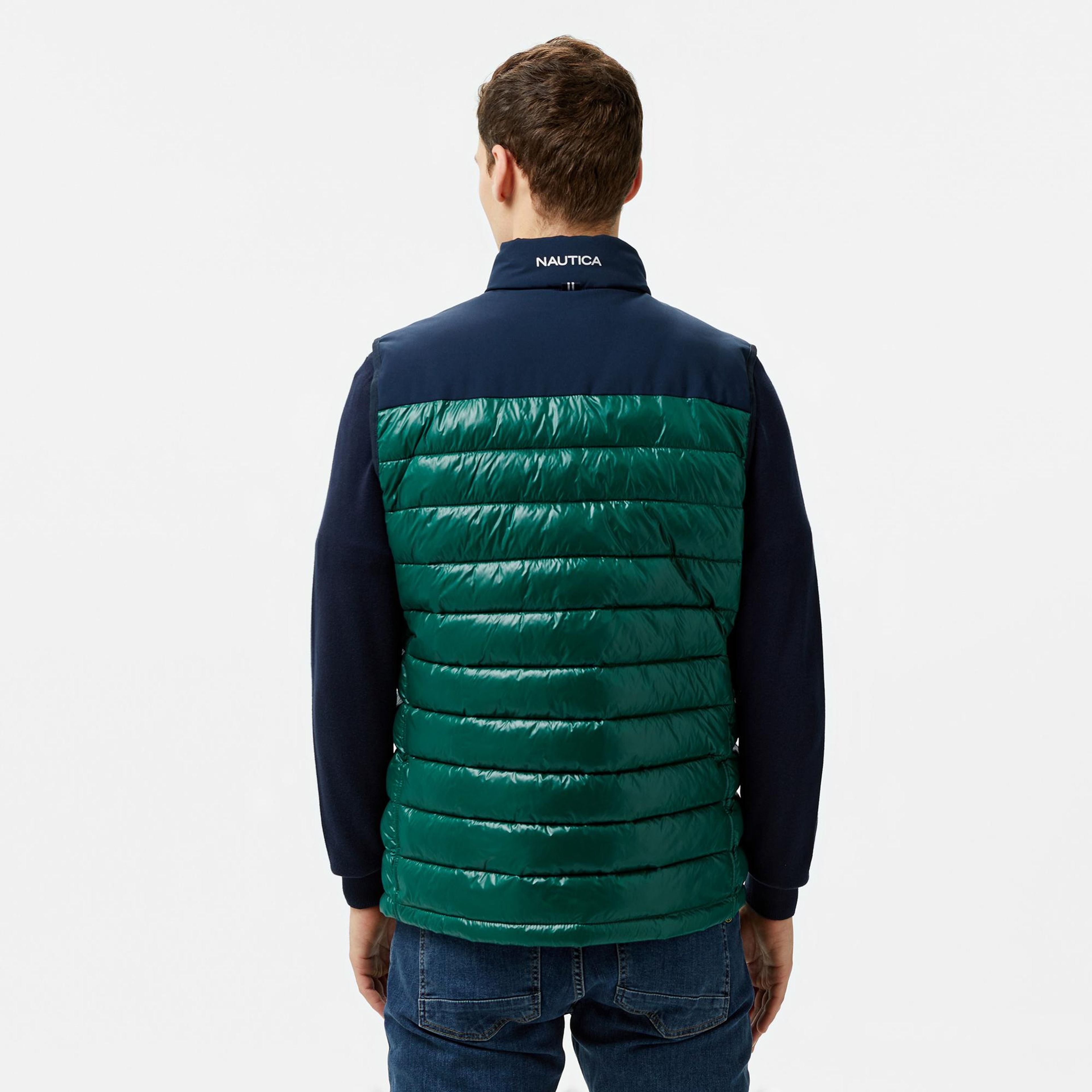 Nautica Erkek Yeşil & Lacivert Çift Taraflı Yelek