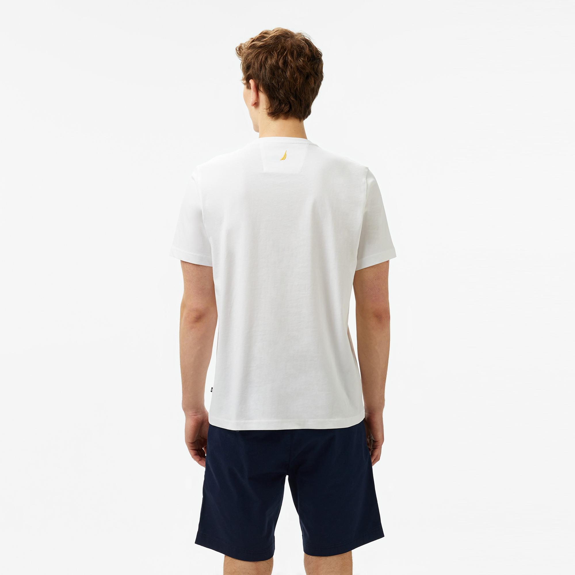 Nautica Erkek Beyaz Regular Fit T-Shirt