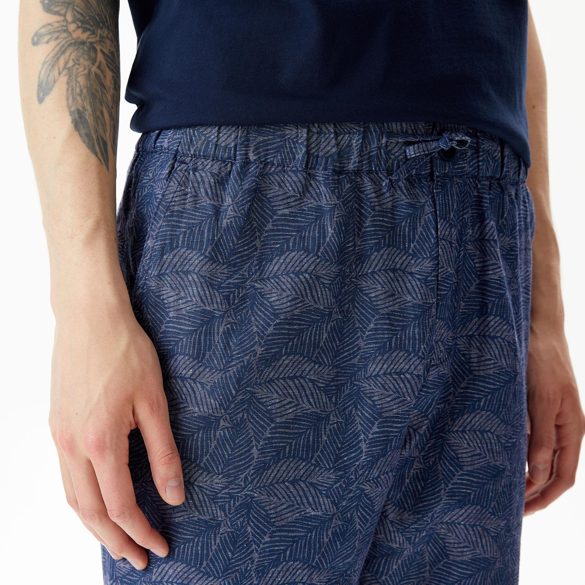 Nautica Erkek Lacivert Keten Bermuda