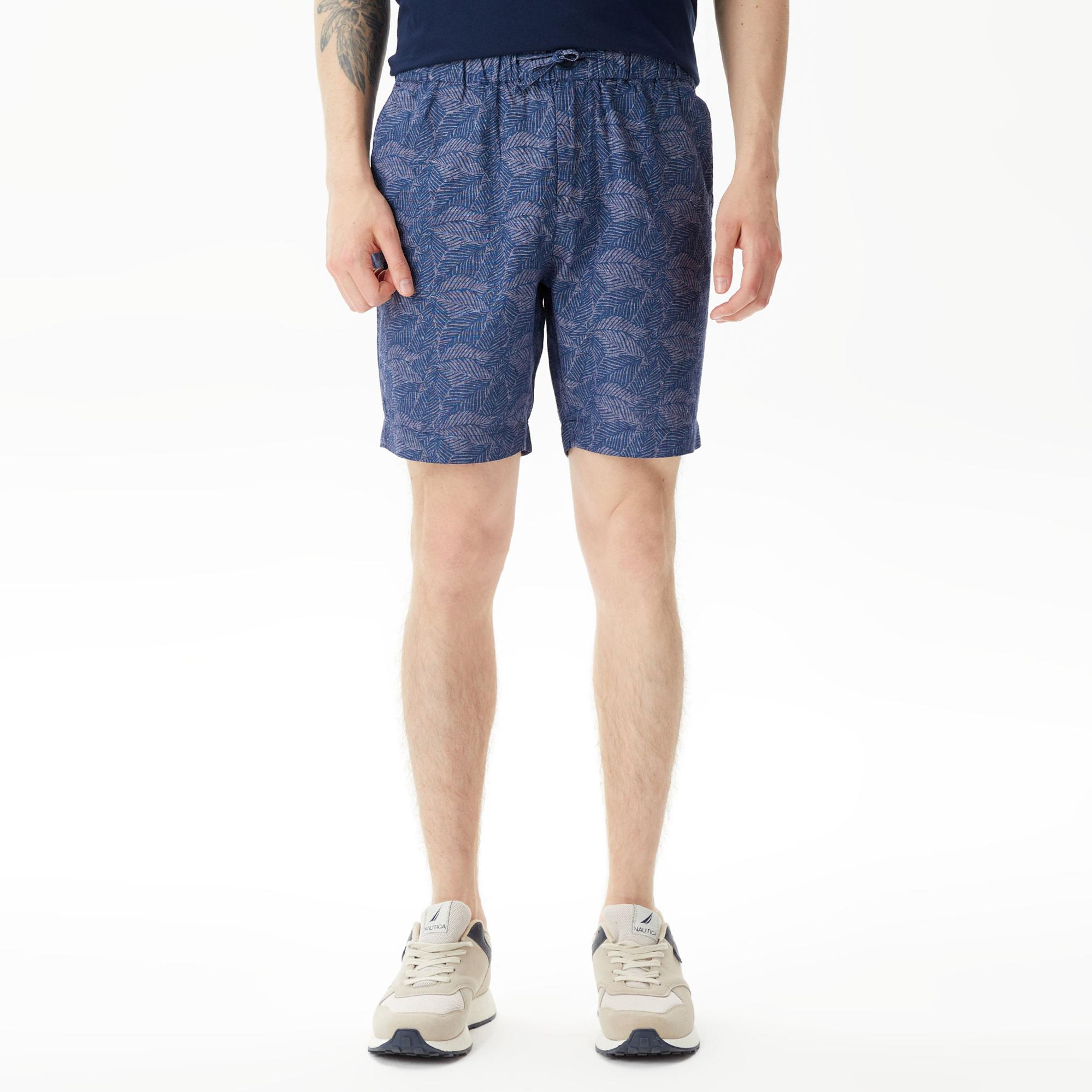 Nautica Erkek Lacivert Keten Bermuda