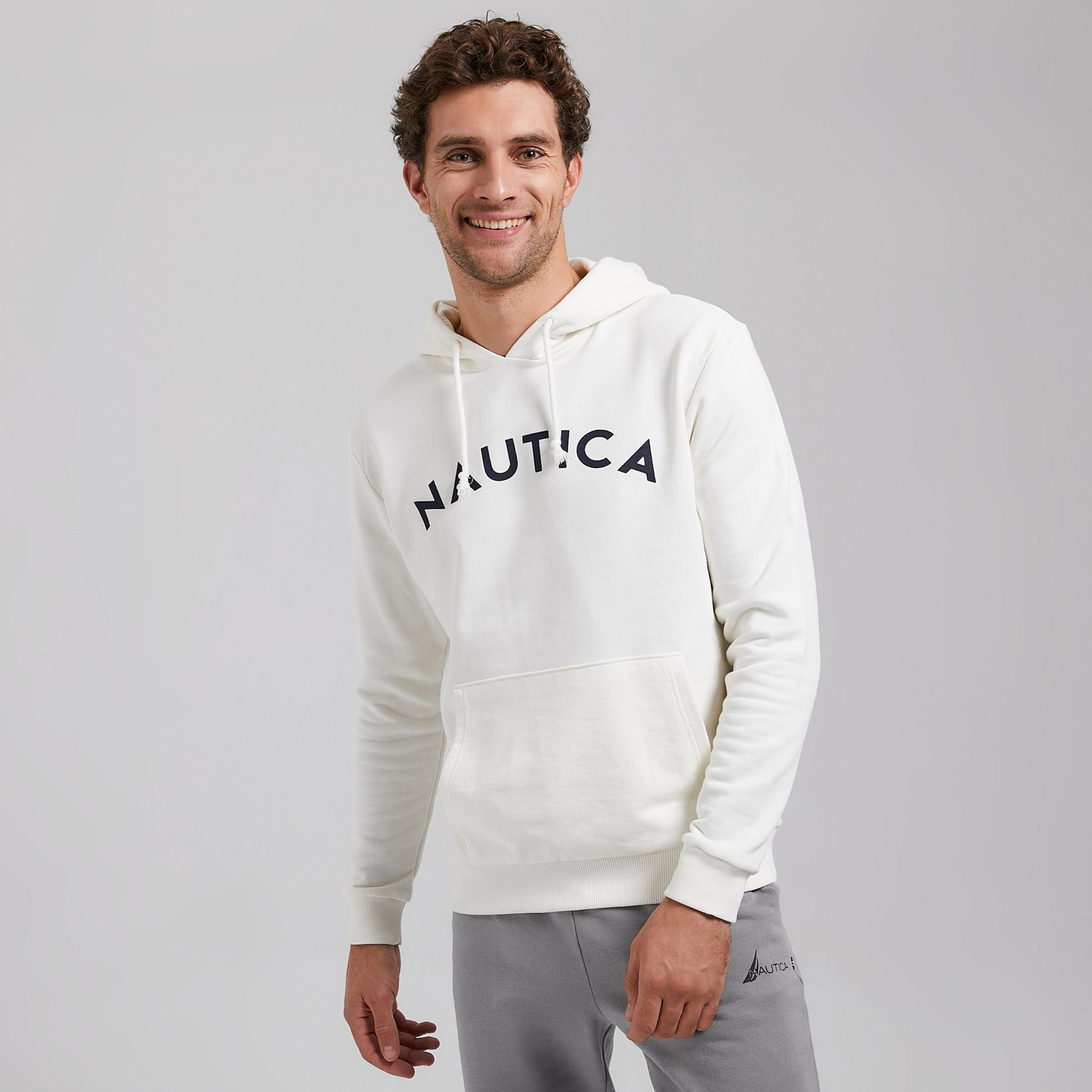 Nautica Erkek Krem Rengi Standart Fit Sweatshirt