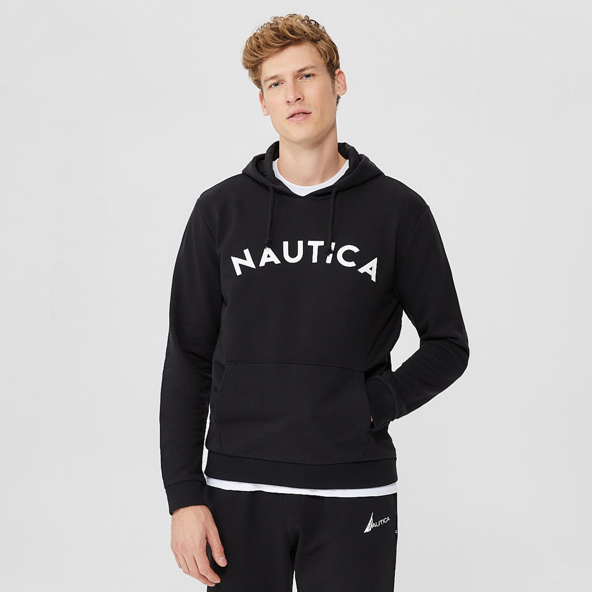 Nautica Erkek Siyah Standart Fit Sweatshirt