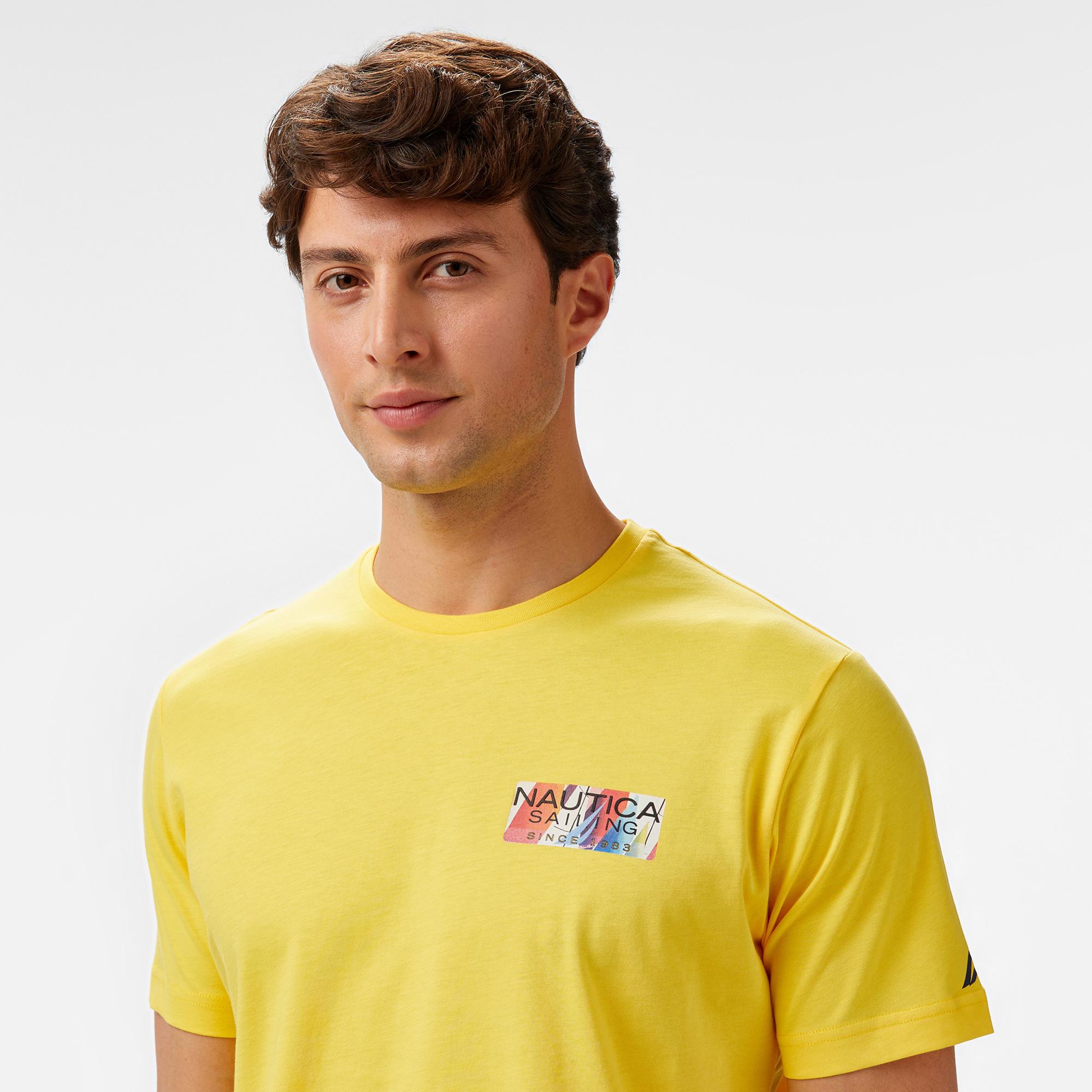 Nautica Erkek Sarı Regular Fit T-Shirt