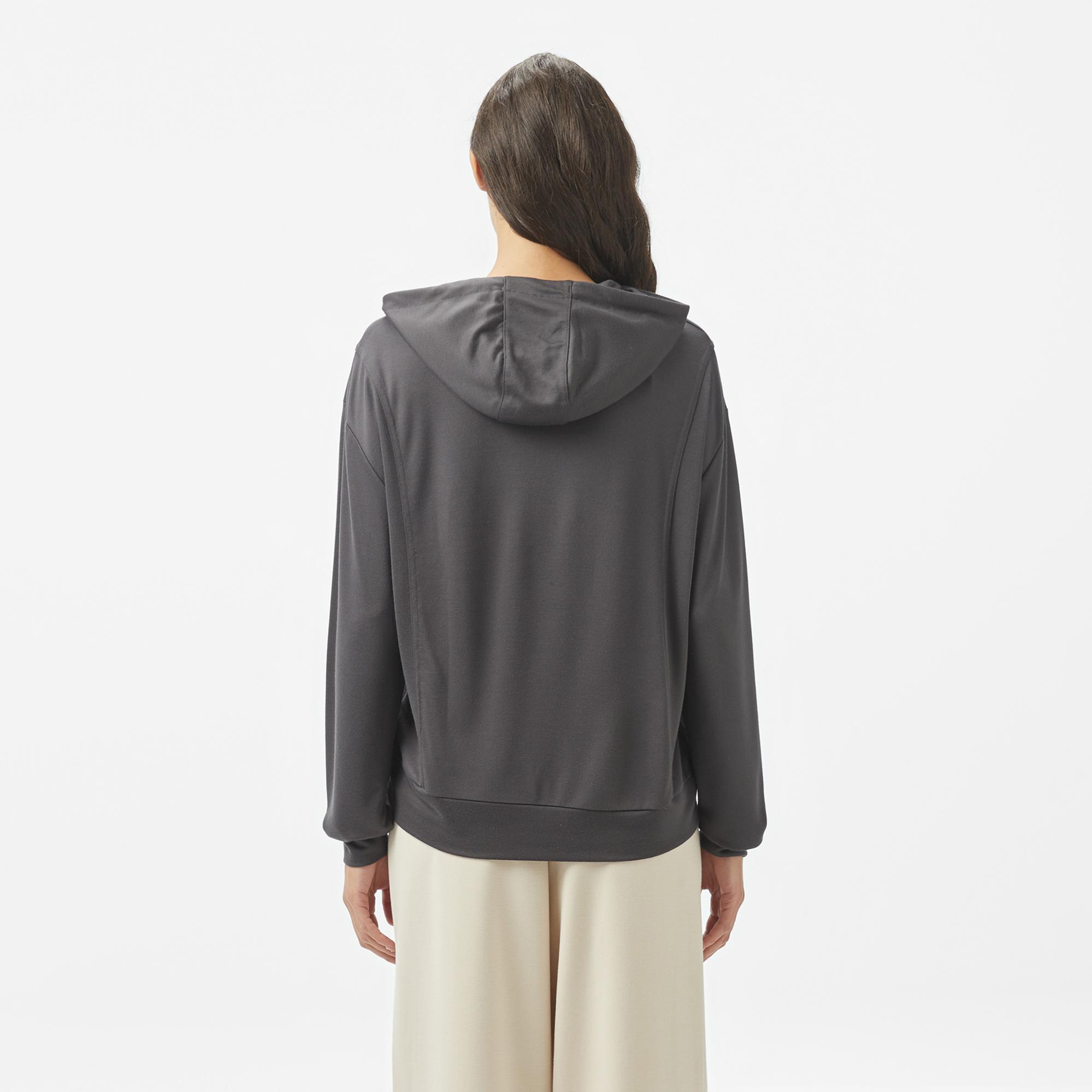 Nautica Kadın Gri Regular Fit Kapüşonlu Sweatshirt