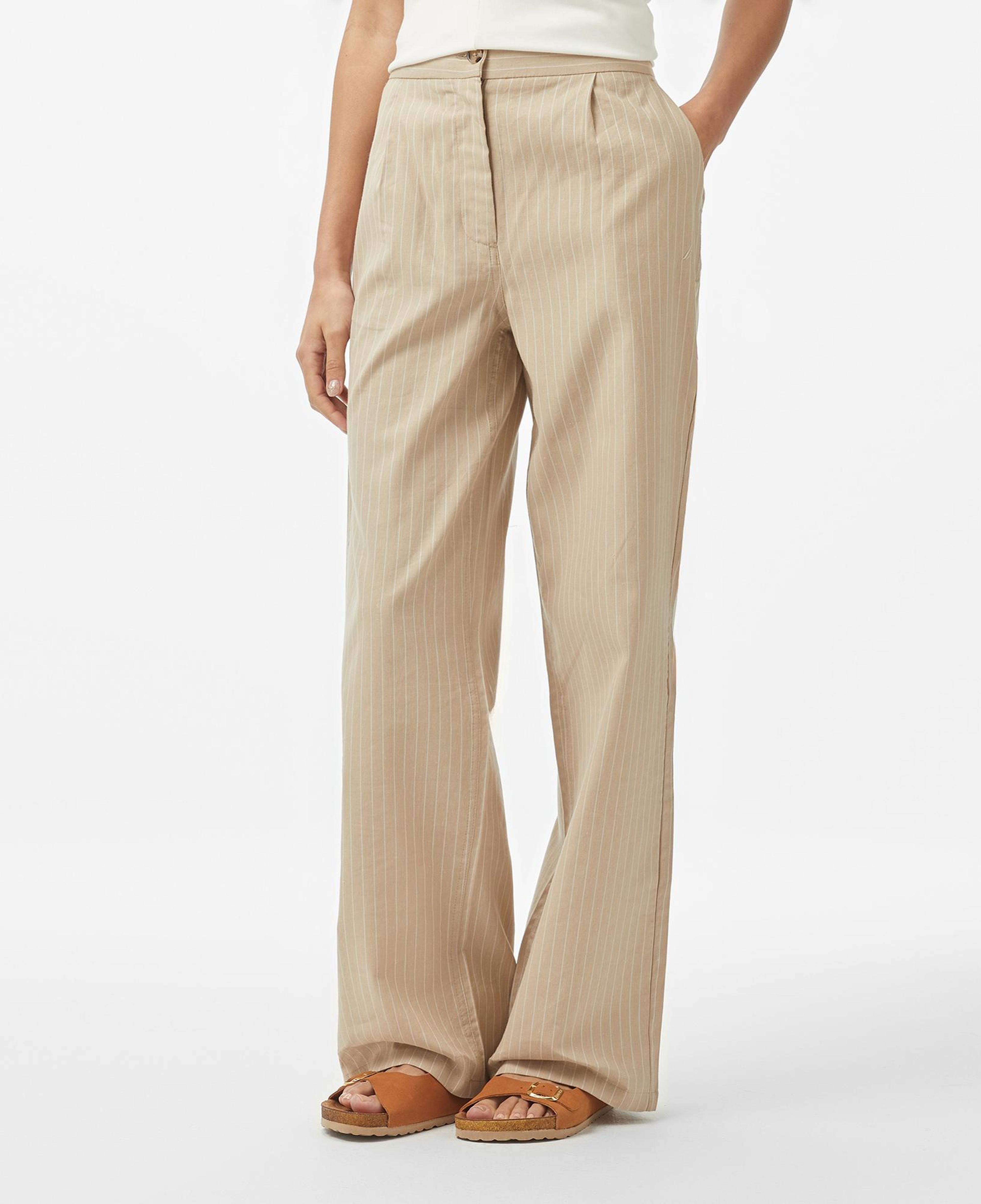 Nautica Kadın Bej Regular Fit Pantolon