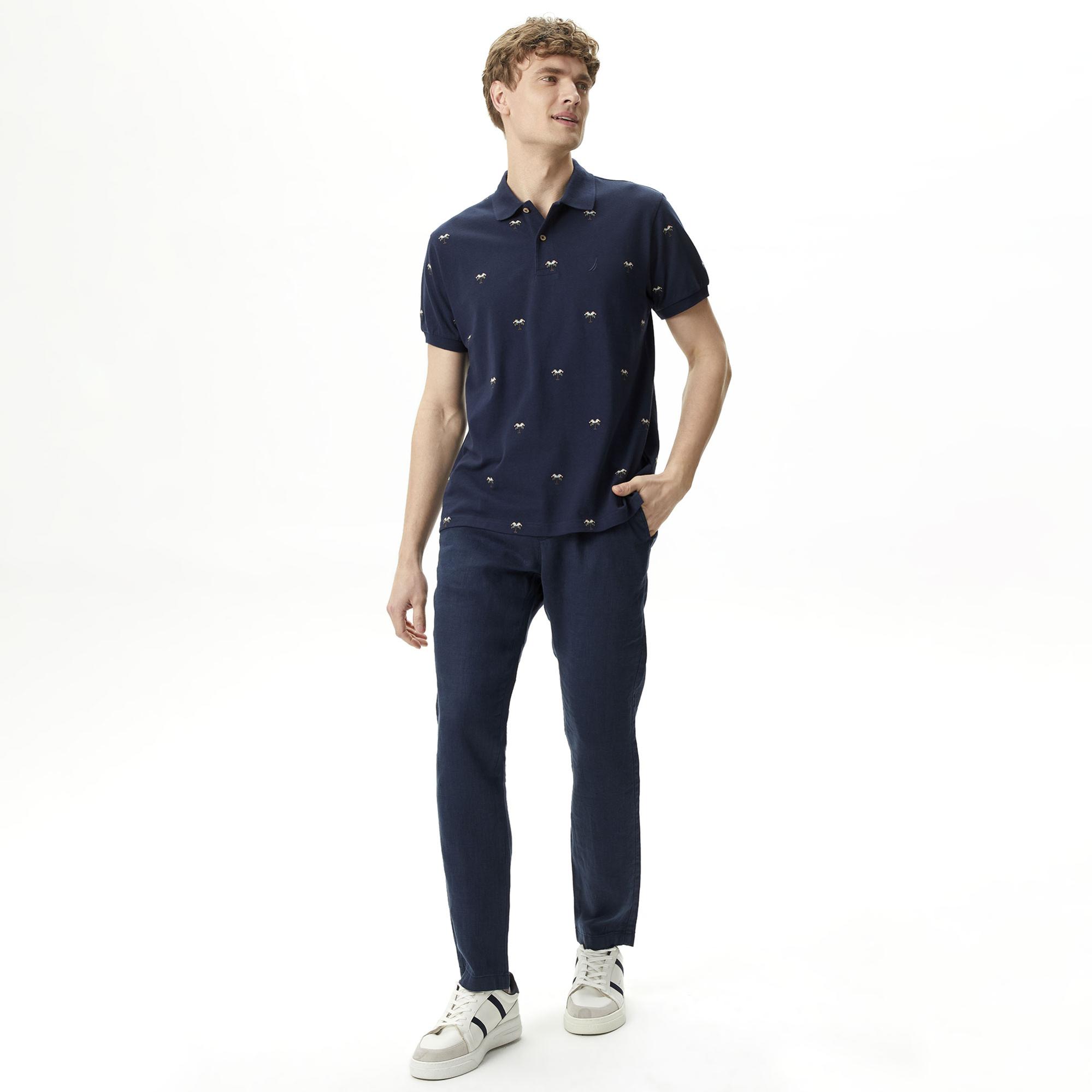Nautica Erkek Lacivert Keten Pantolon