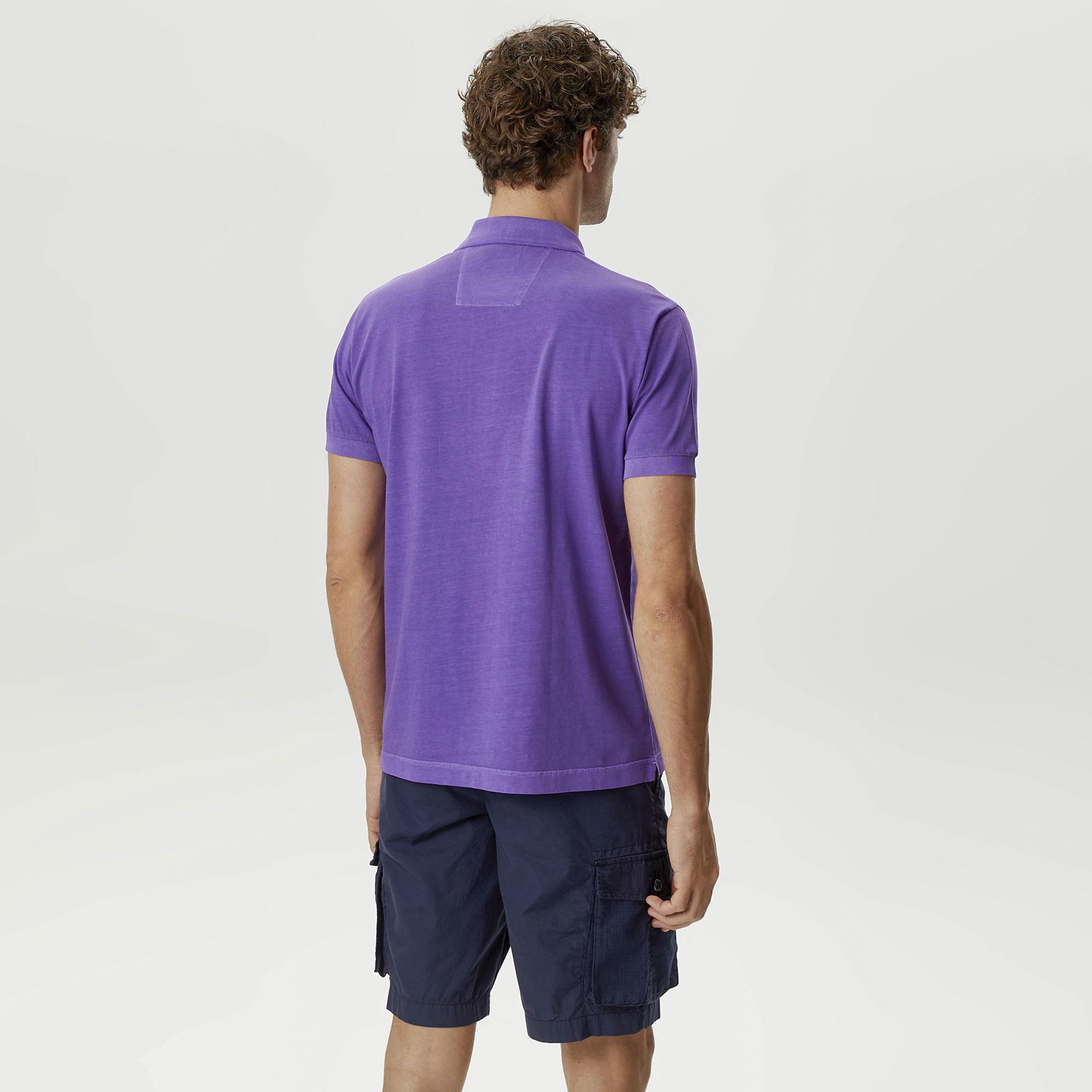 Nautica Erkek Mor Classic Fit Kısa Kollu Polo