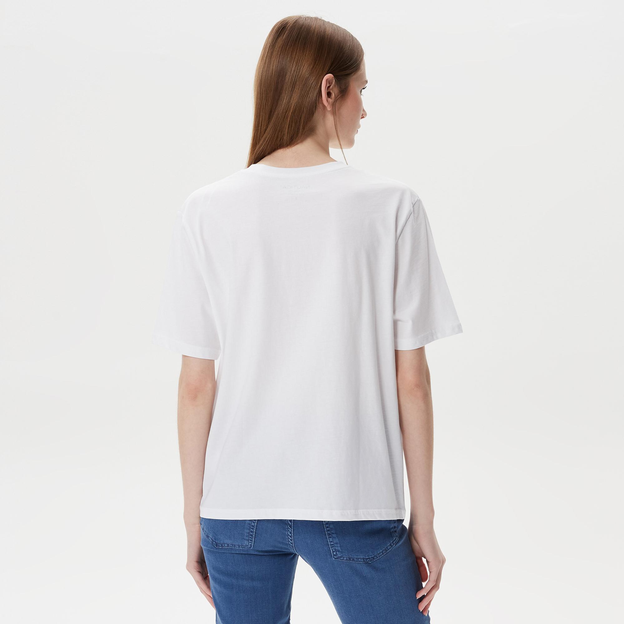 Nautica Kadın Beyaz T-Shirt