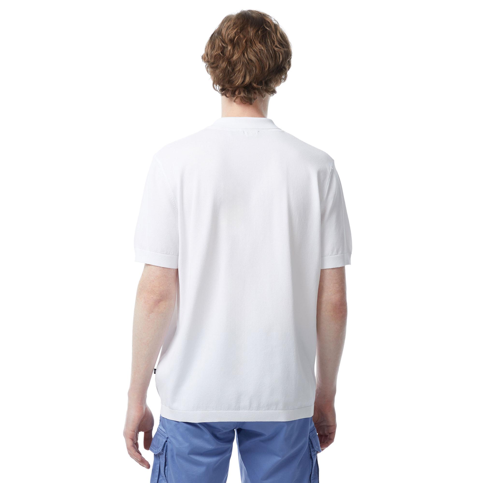 Nautica Erkek Beyaz Classic Fit Kısa Kollu Triko