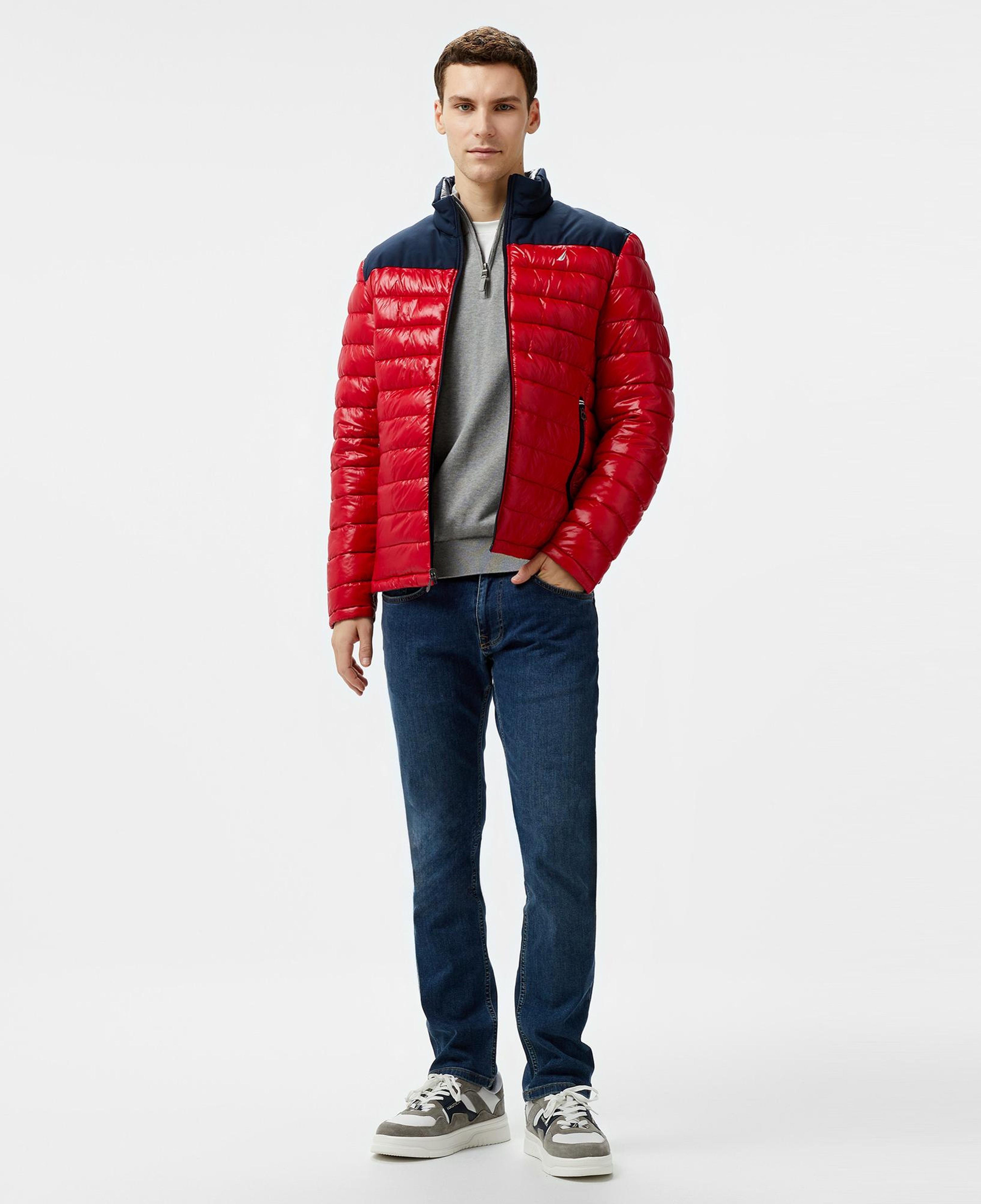 Nautica Erkek Kırmızı & Lacivert Mont