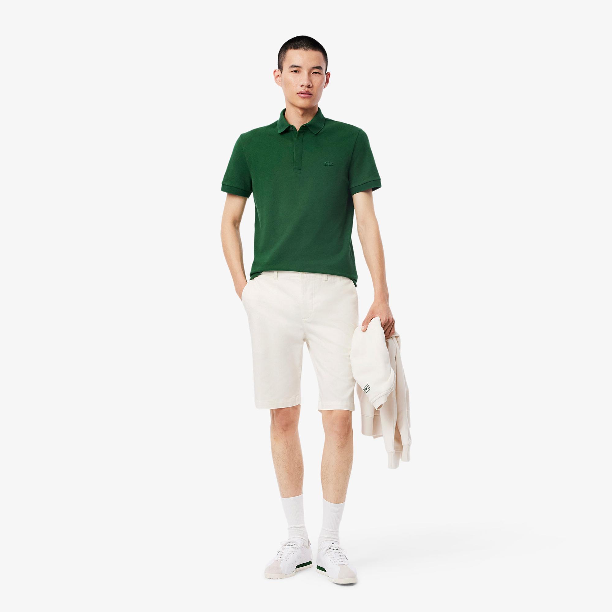 Lacoste Erkek Slim Fit Beyaz Bermuda Şort