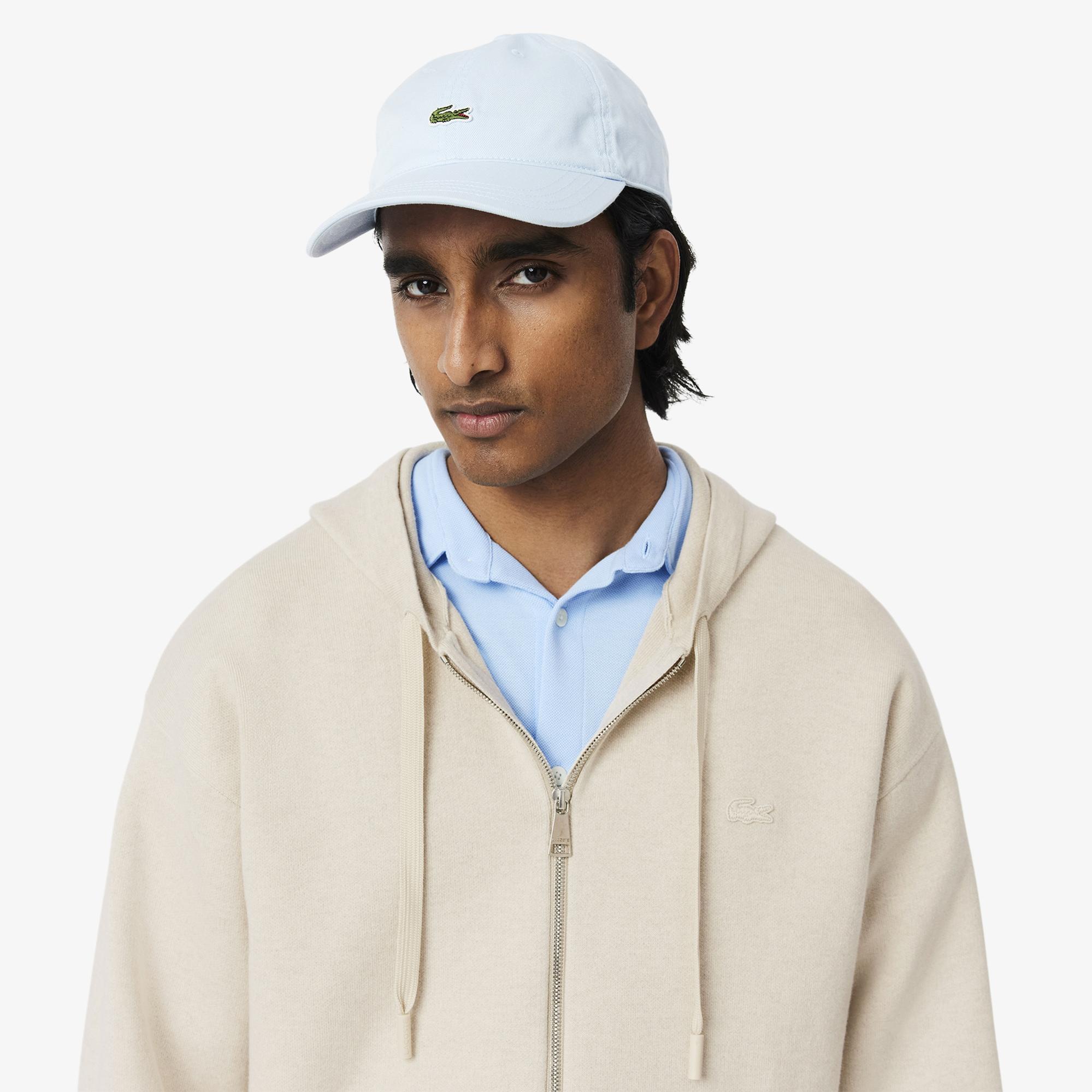 Lacoste Erkek Relaxed Fit Kapüşonlu Gri Triko