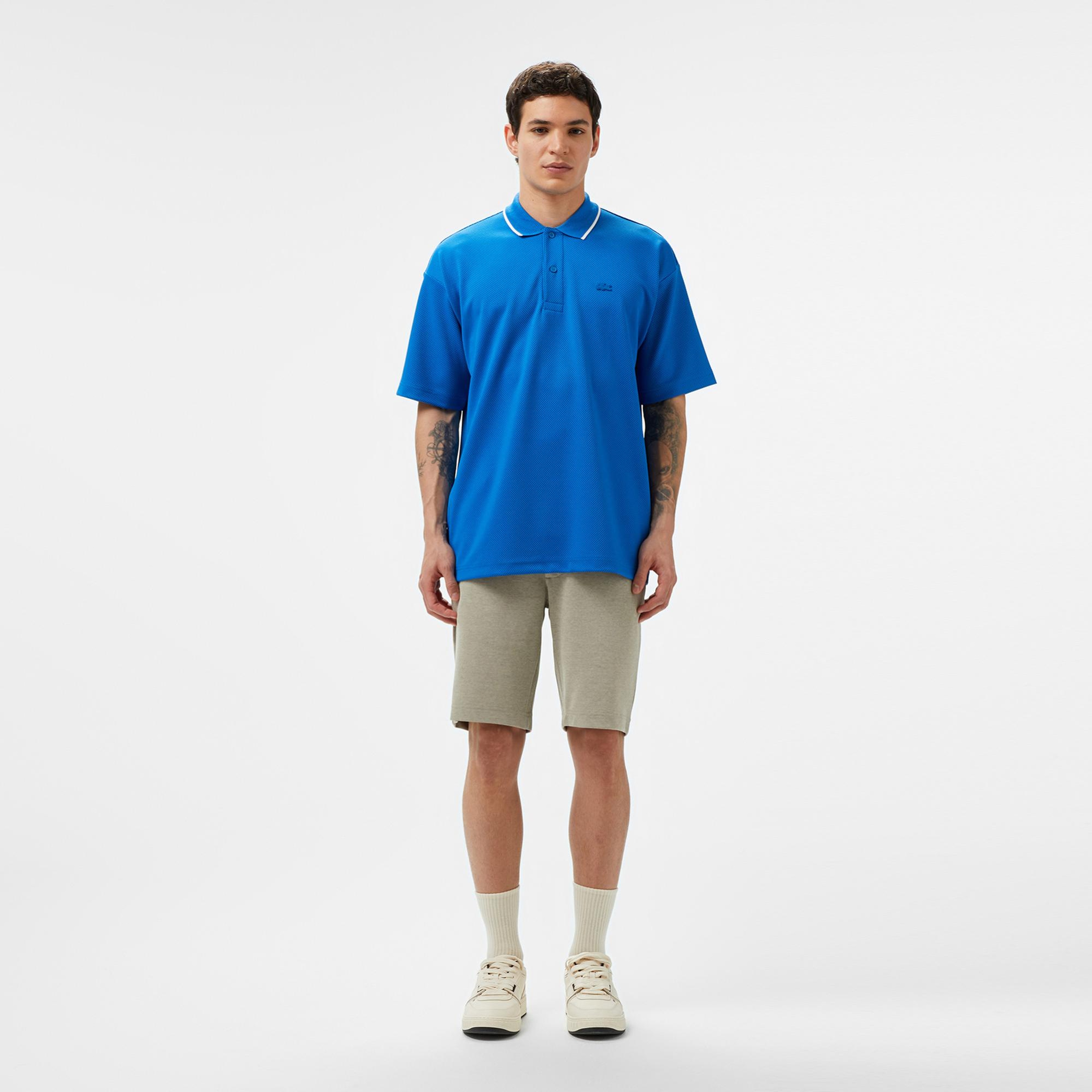 Lacoste Erkek Tapered Fit Bej Bermuda Şort