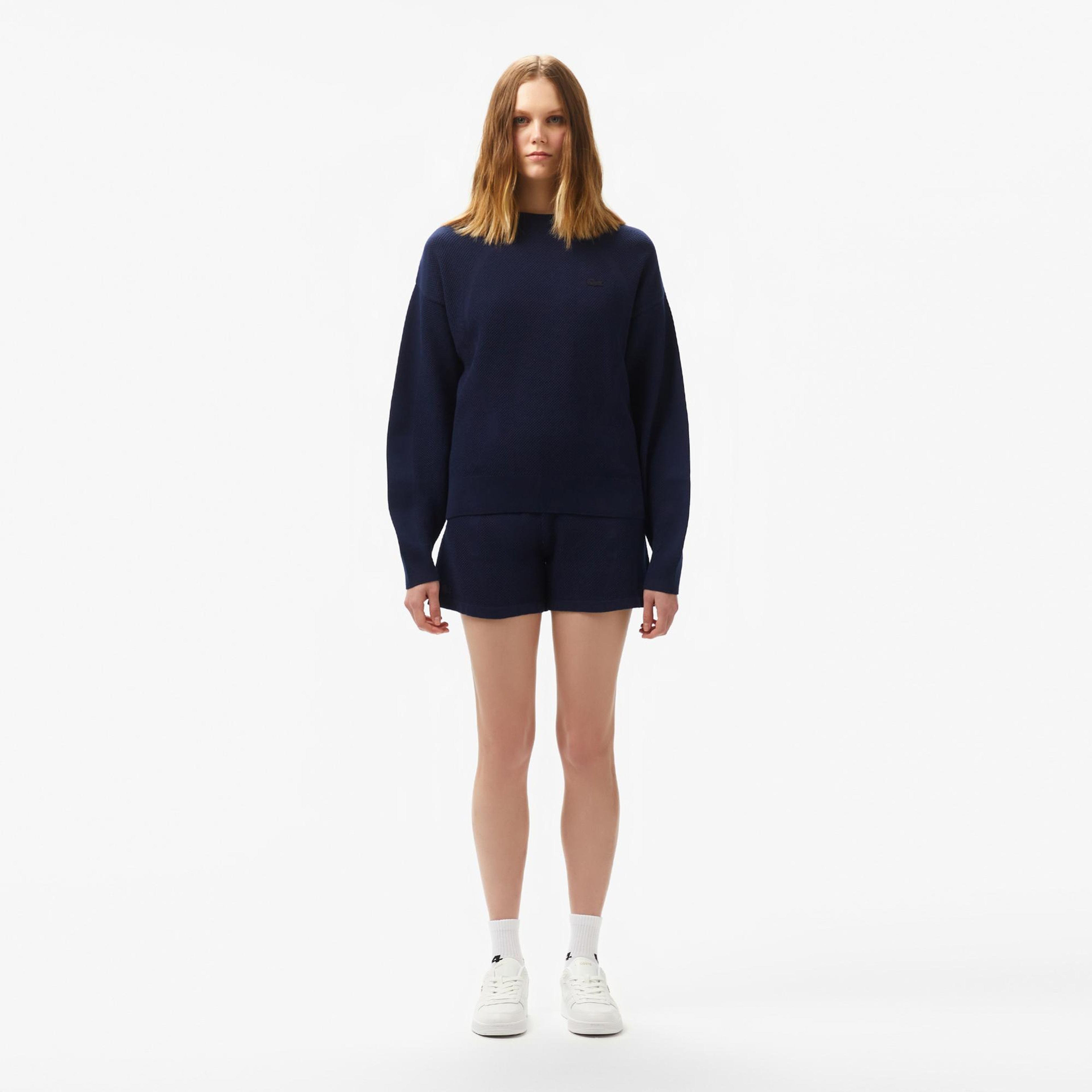 Lacoste Kadın Relaxed Fit Lacivert Şort