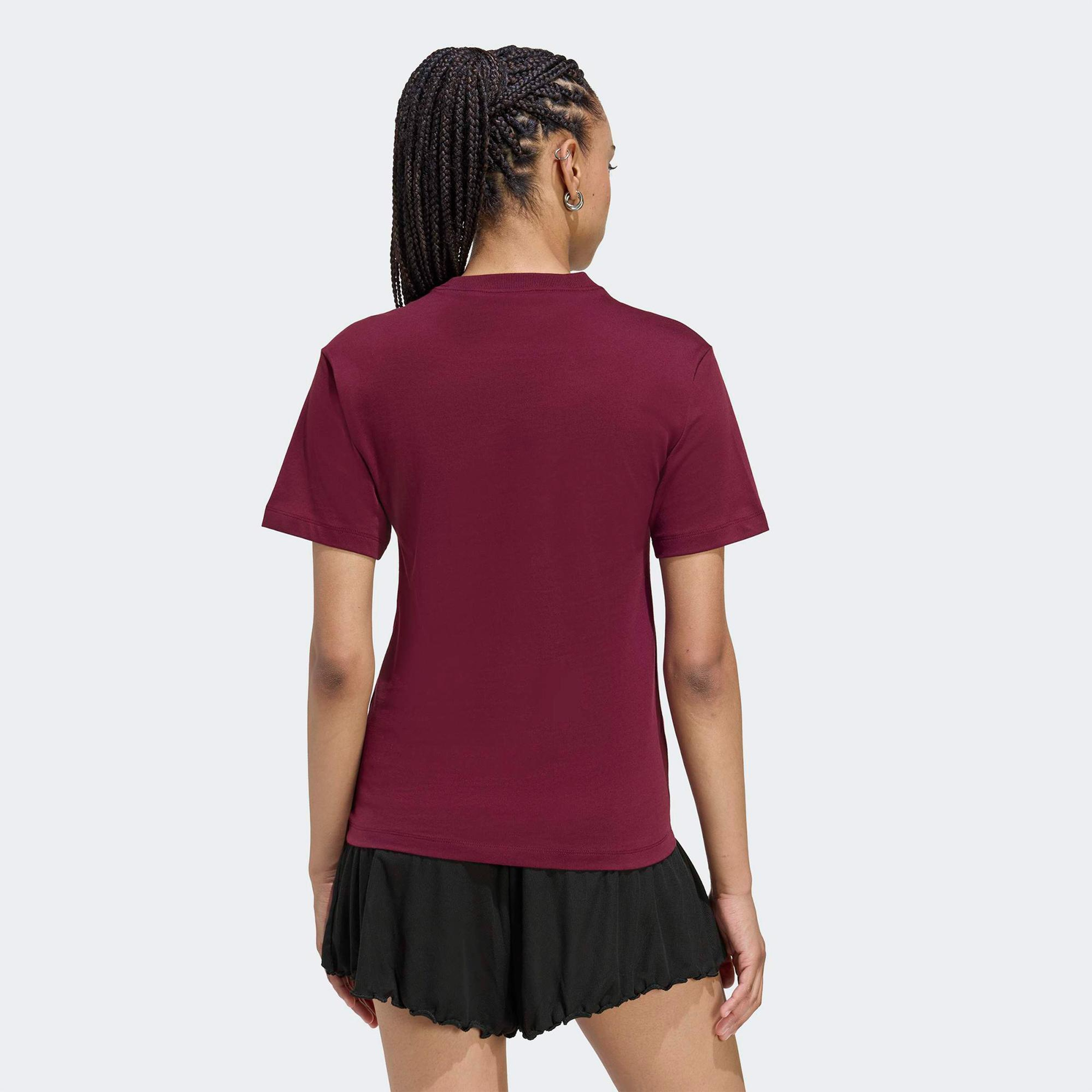 adidas Adicolor Essentials Kadın Bordo T-Shirt