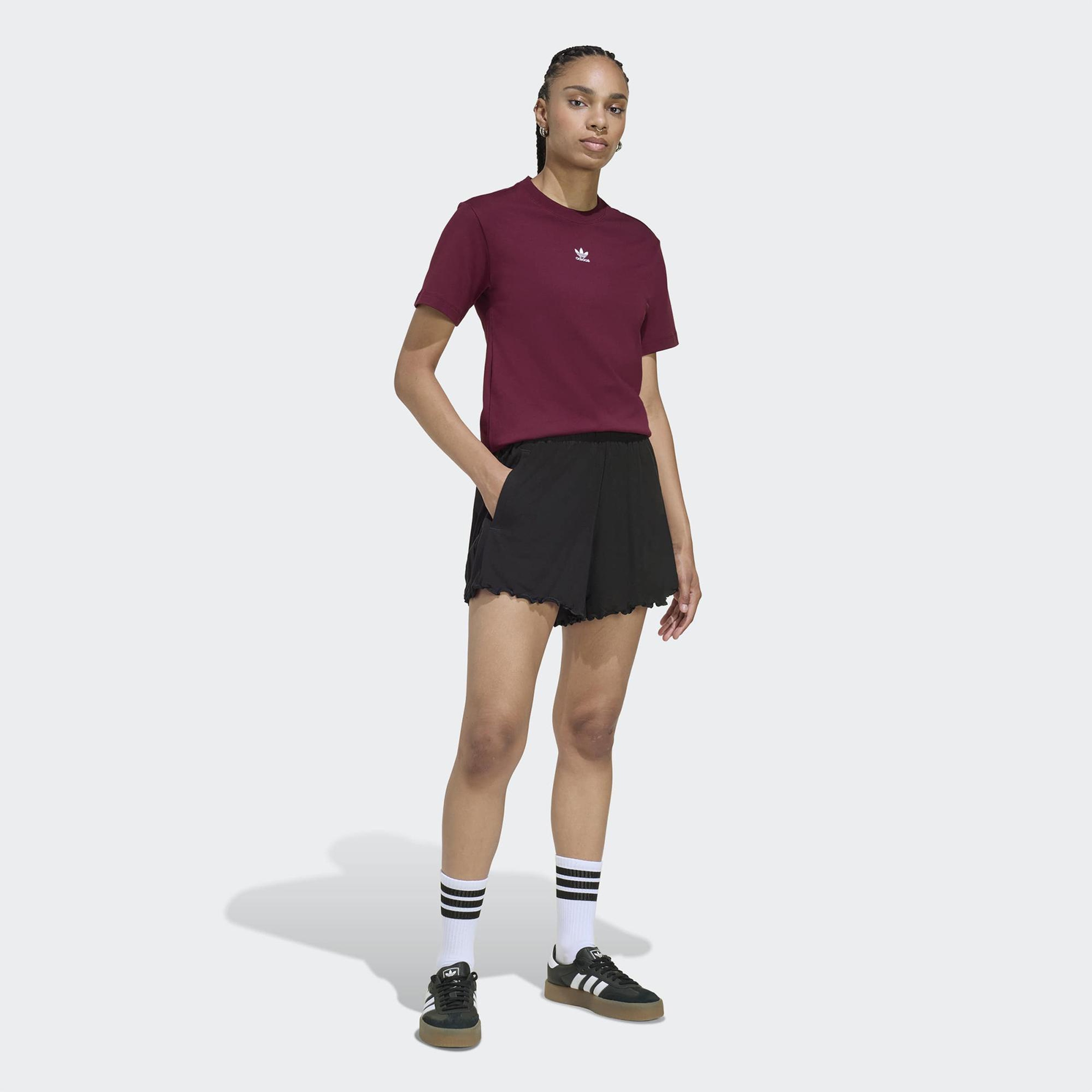adidas Adicolor Essentials Kadın Bordo T-Shirt