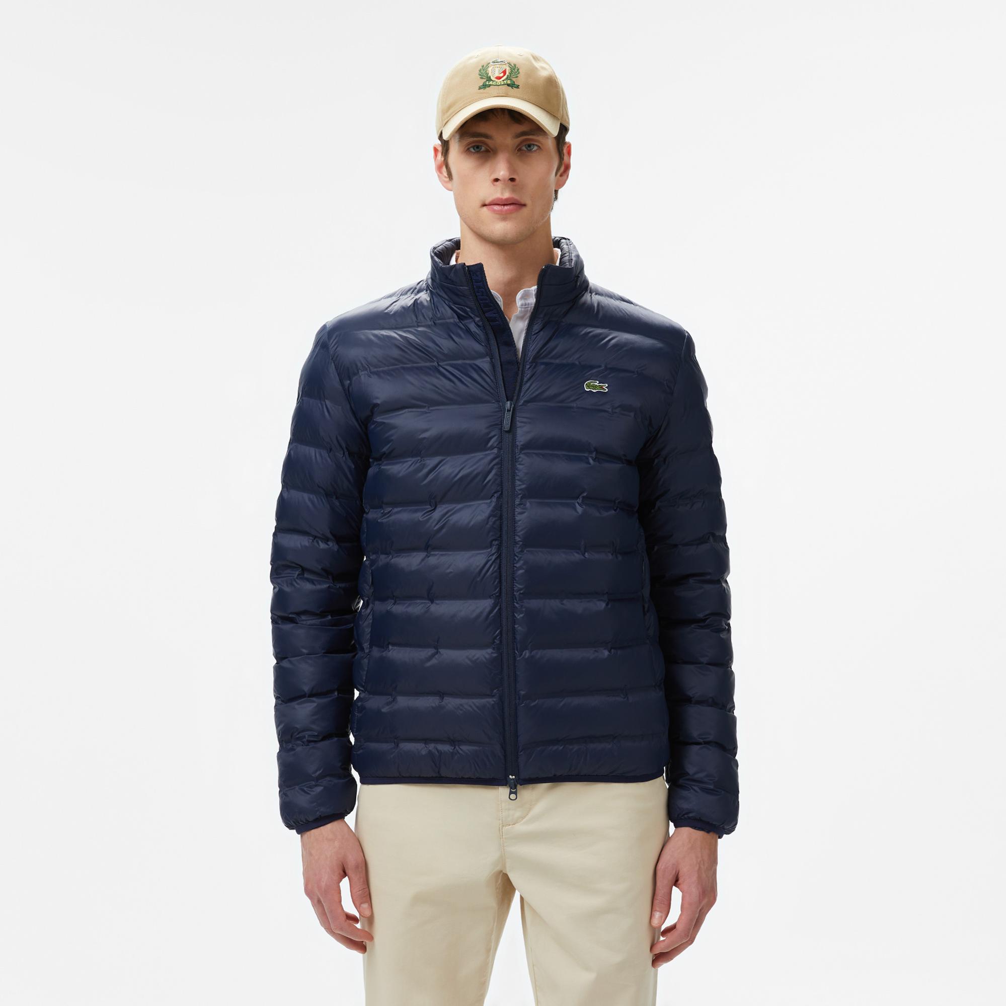 Lacoste Erkek Kapüşonlu Lacivert Mont