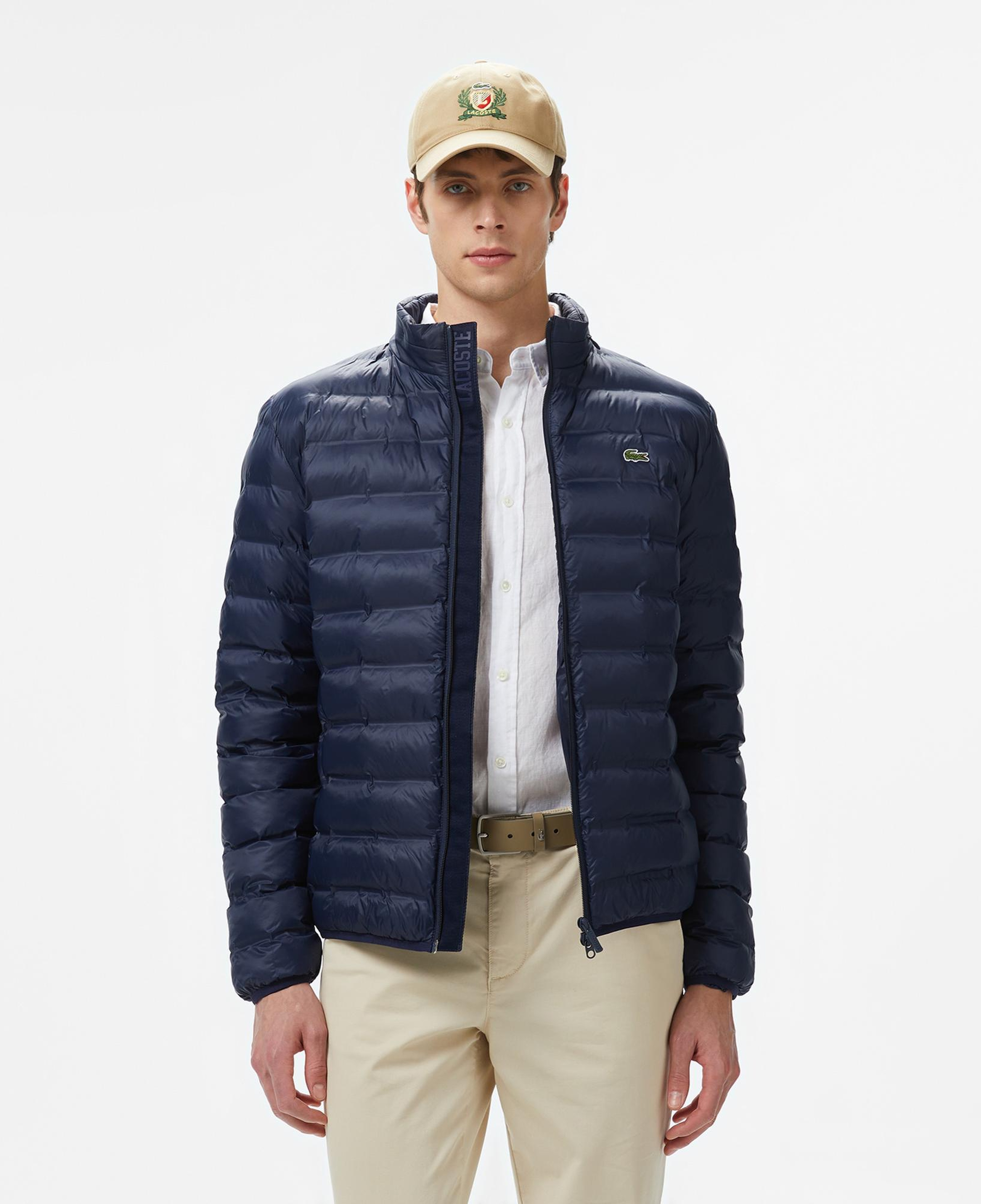 Lacoste Erkek Kapüşonlu Lacivert Mont