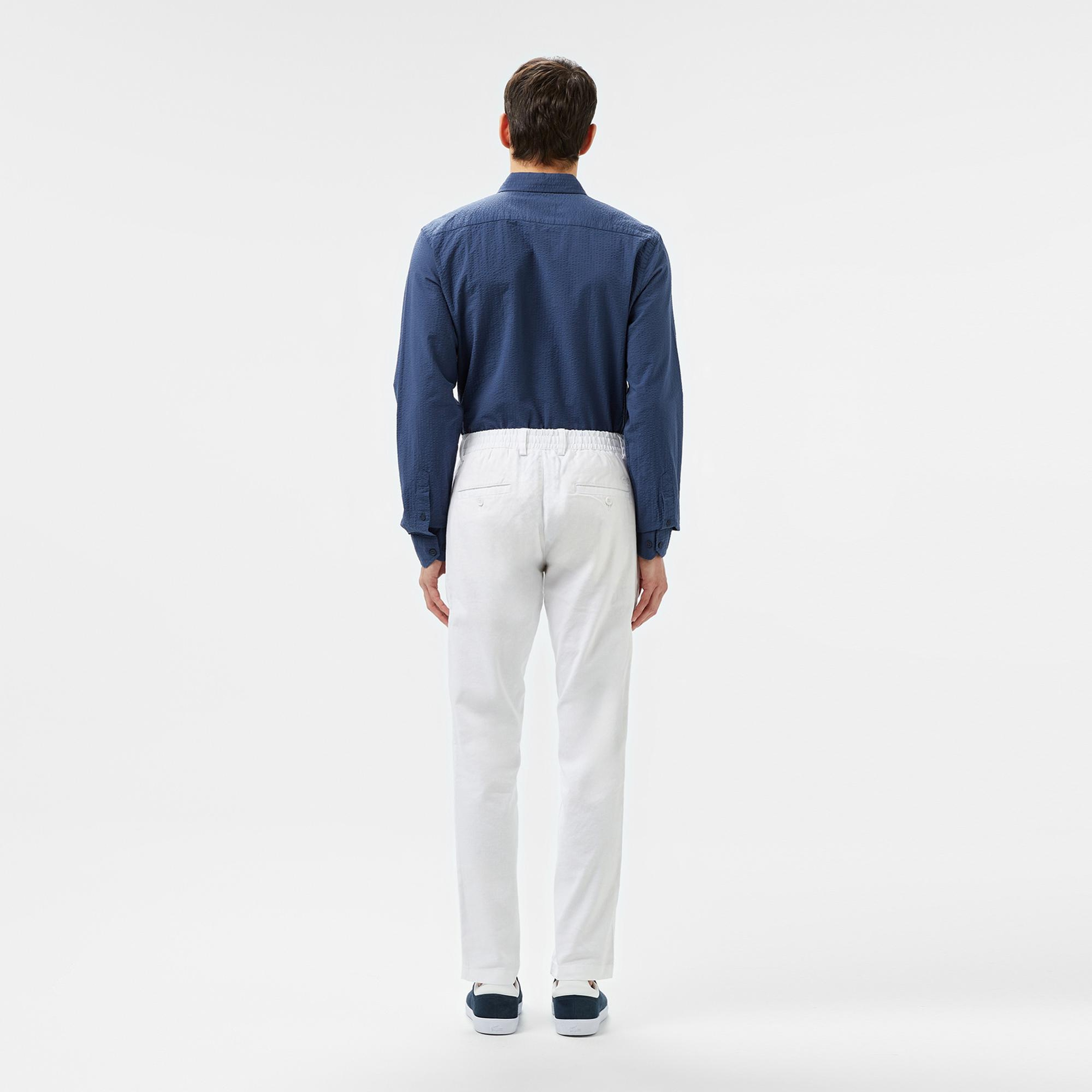 Lacoste Erkek Slim Fit Beyaz Pantolon