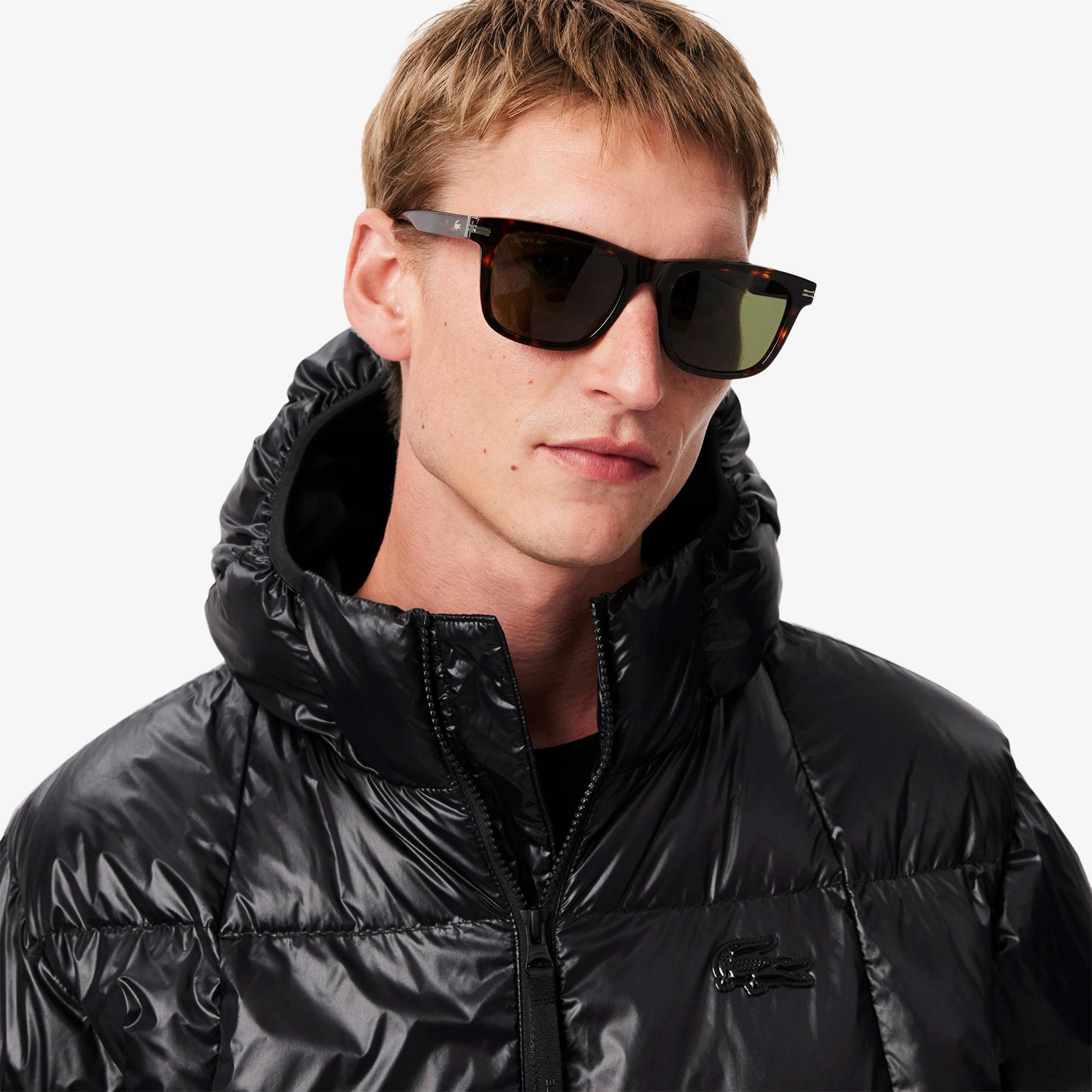 Lacoste Erkek Relaxed Fit Kapüşonlu Siyah Mont