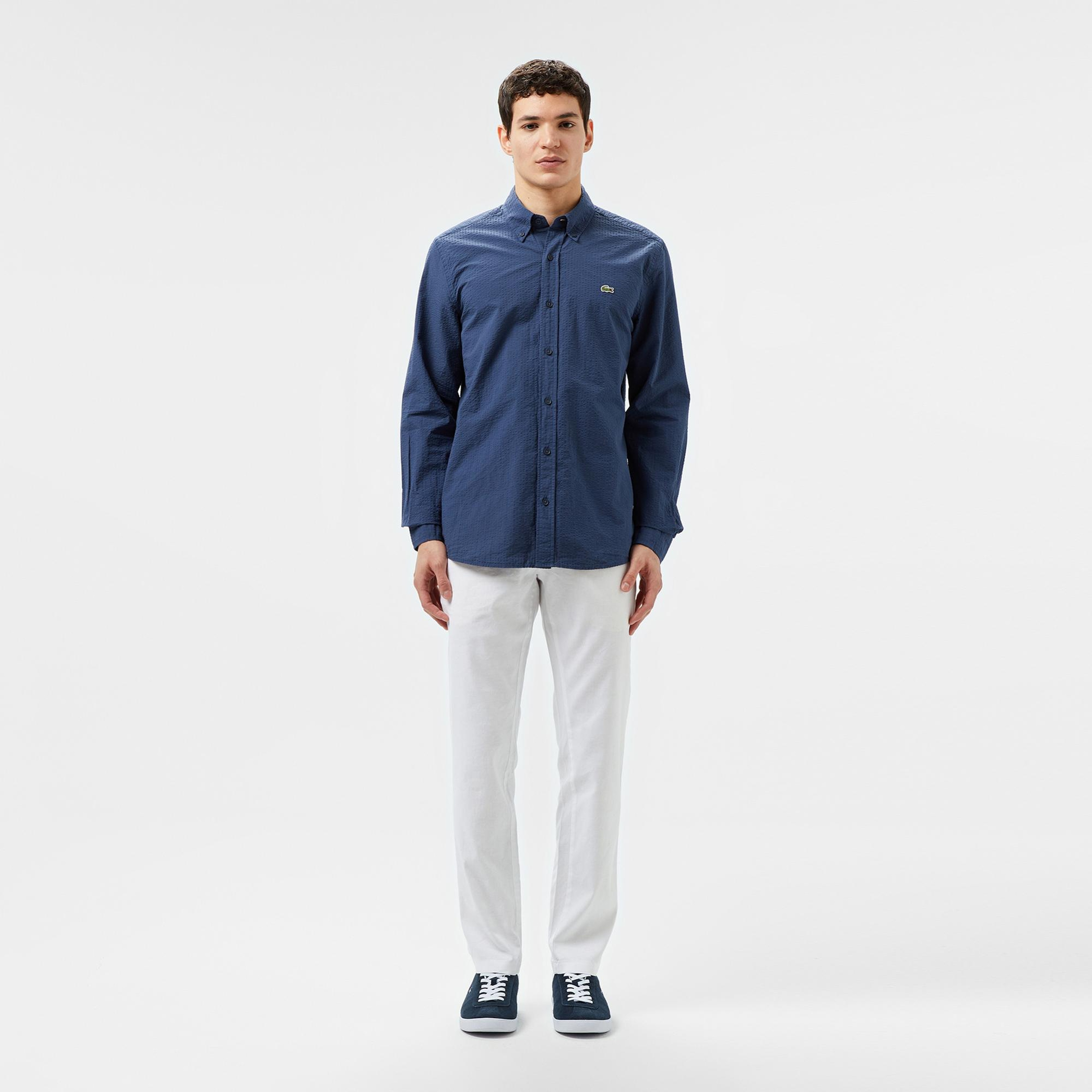 Lacoste Erkek Slim Fit Beyaz Pantolon